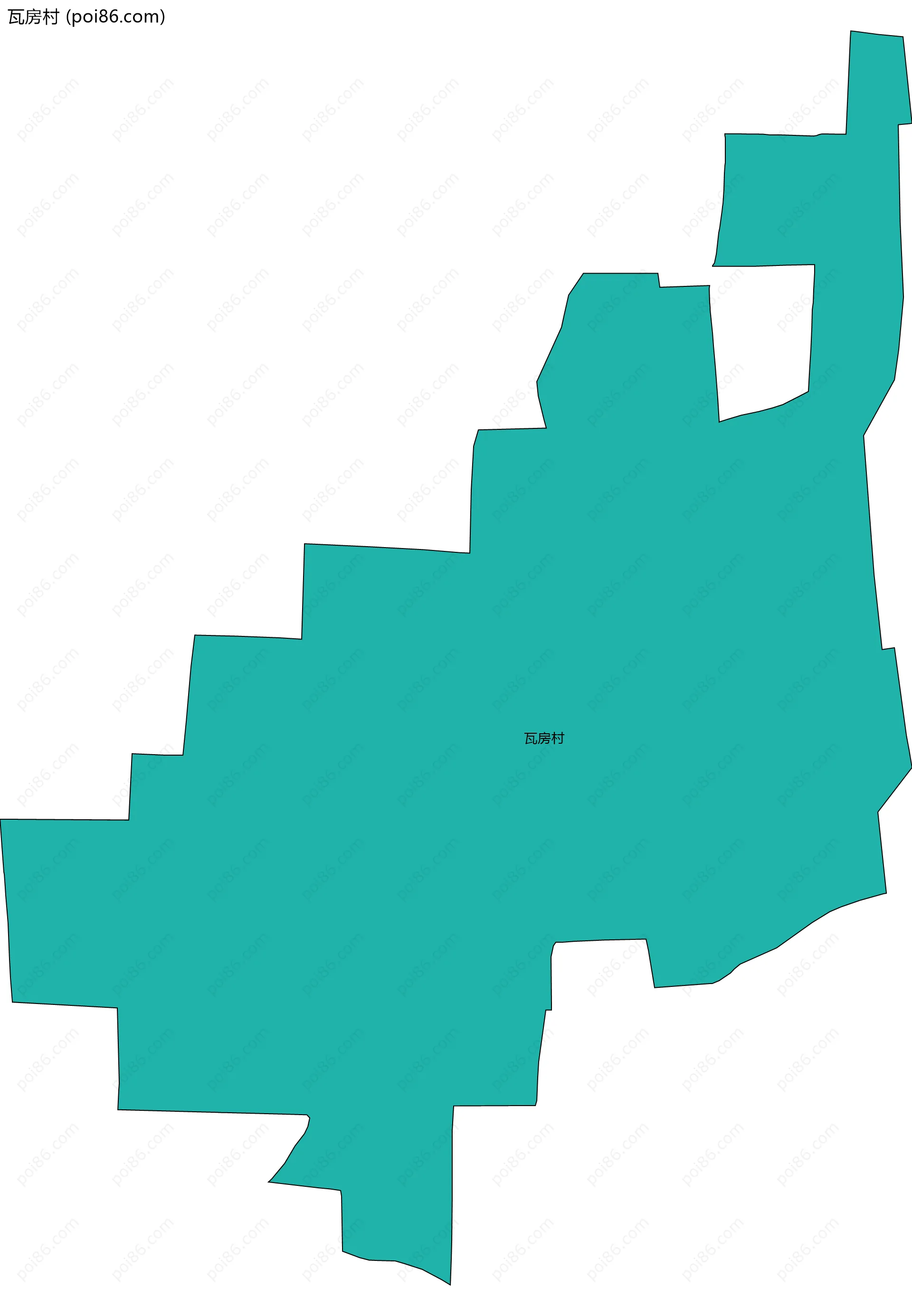 瓦房村边界地图