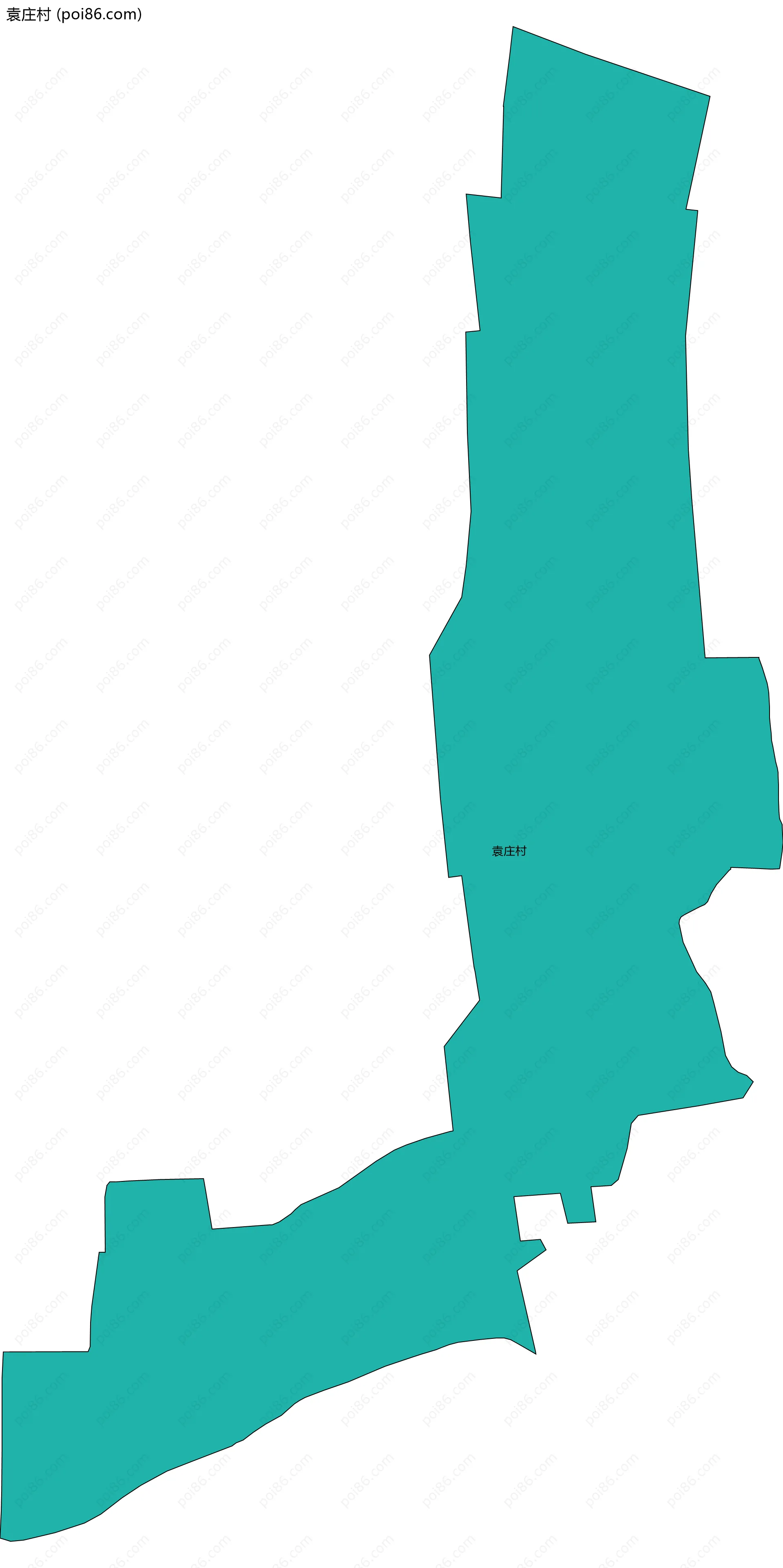 袁庄村边界地图