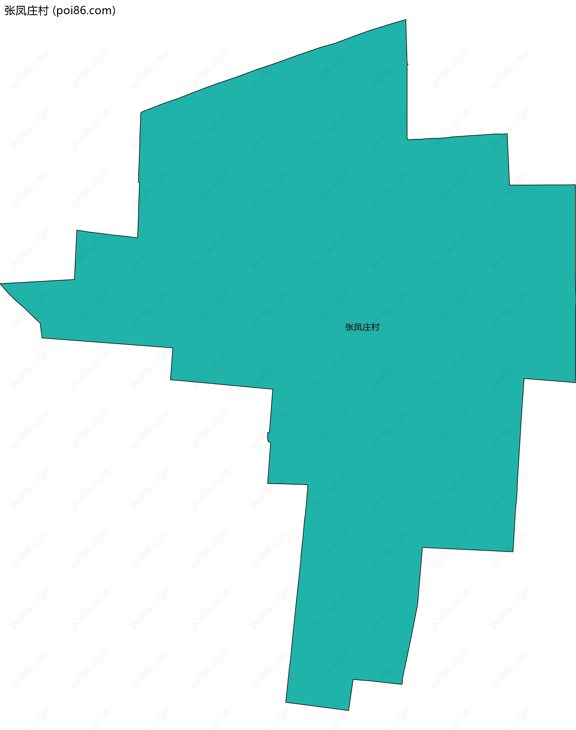 张凤庄村边界地图