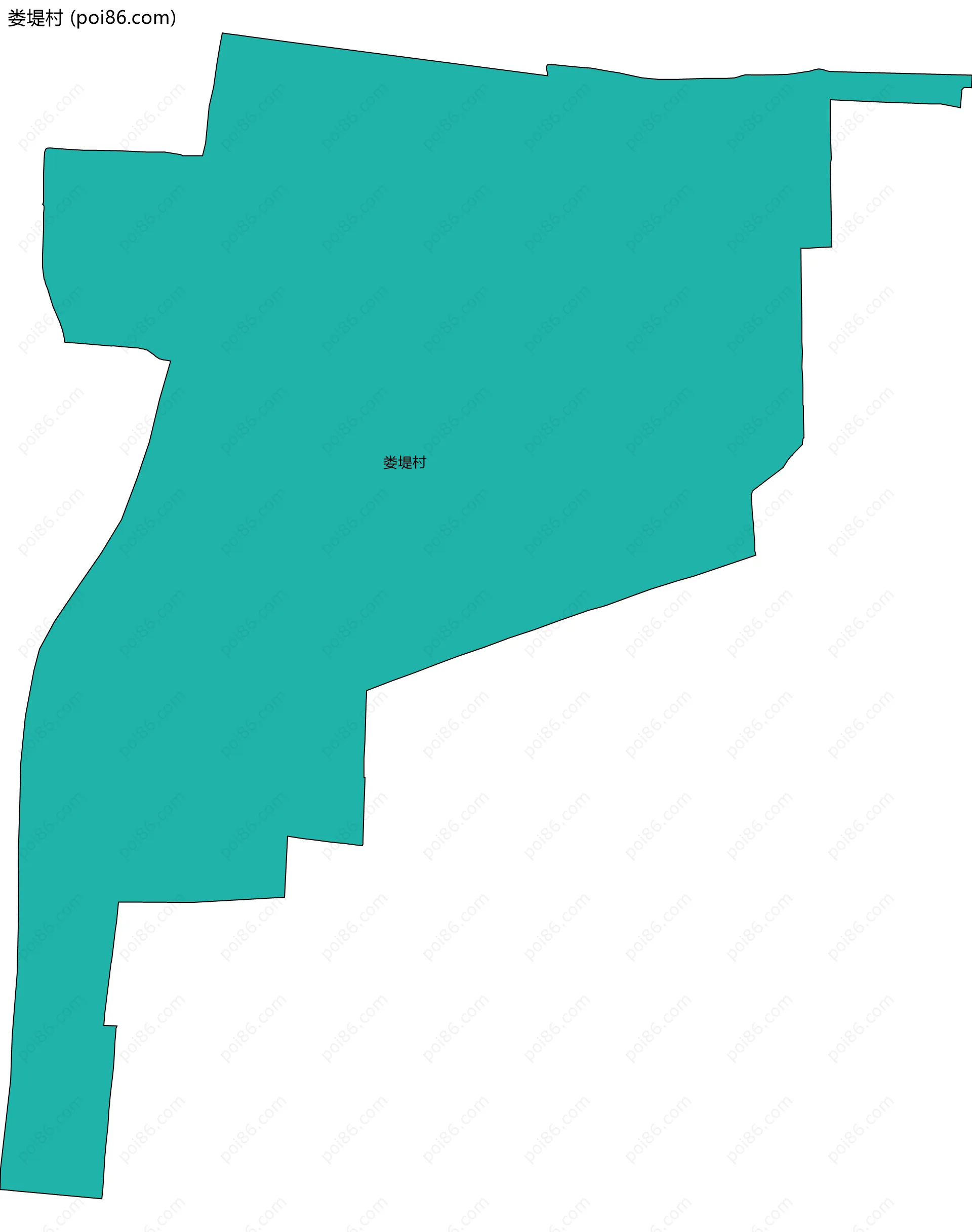 娄堤村边界地图