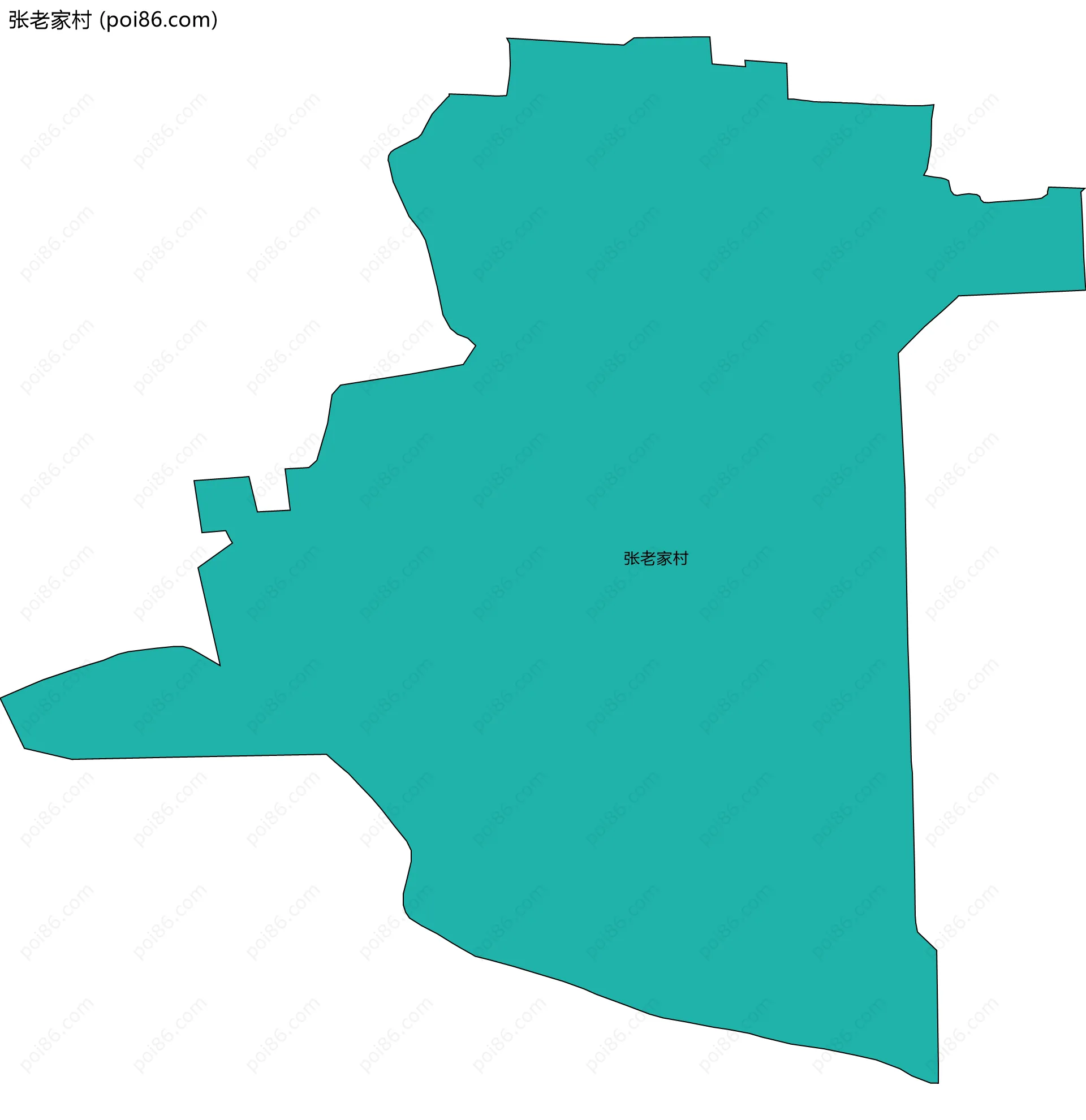张老家村边界地图