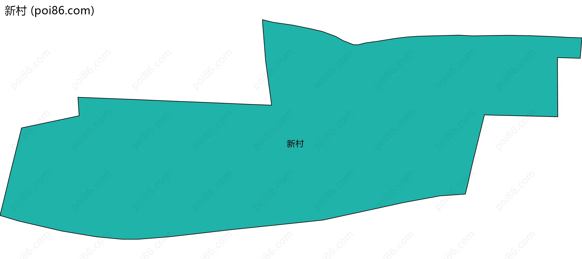 新村边界地图