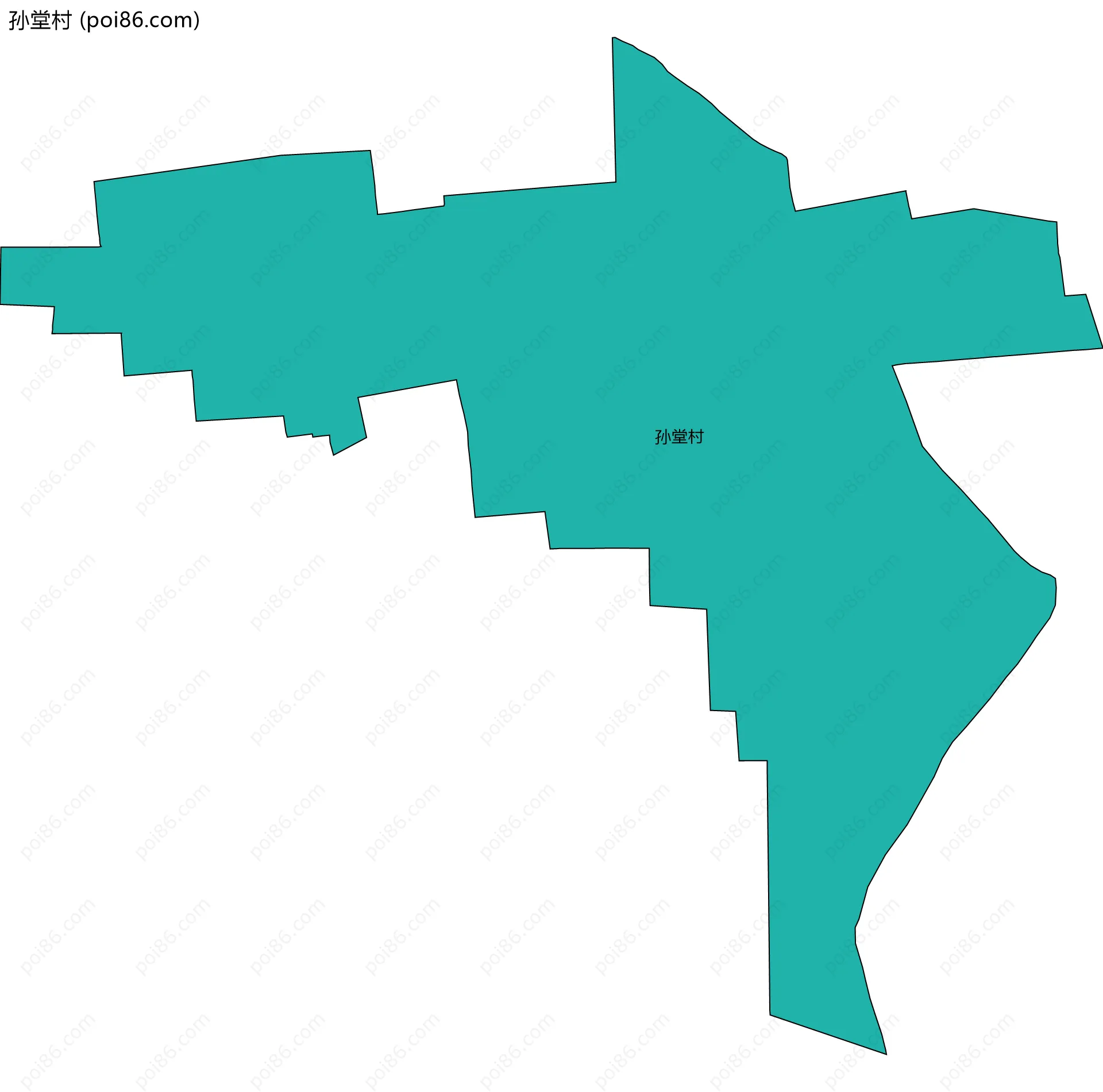 孙堂村边界地图