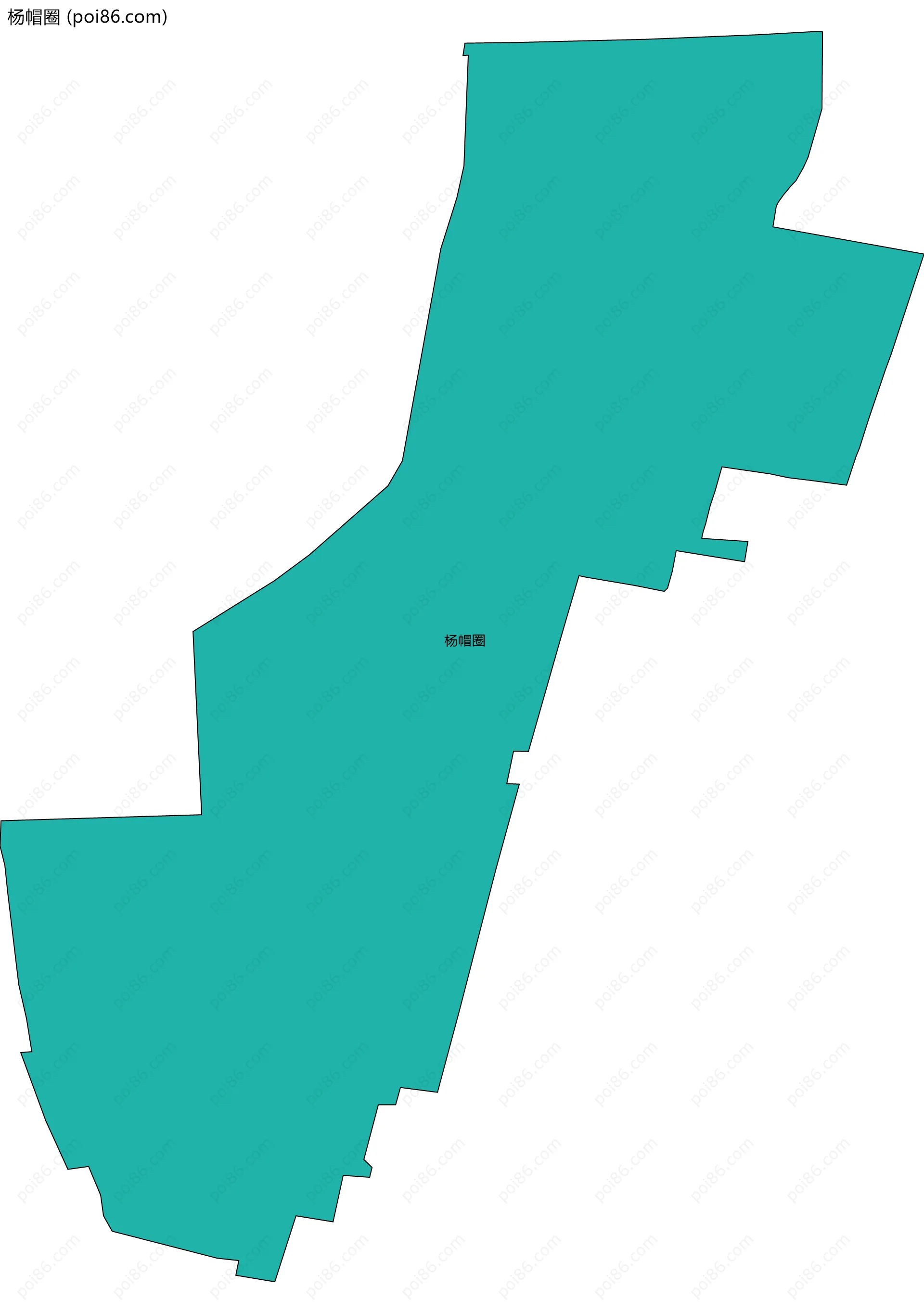 杨帽圈边界地图