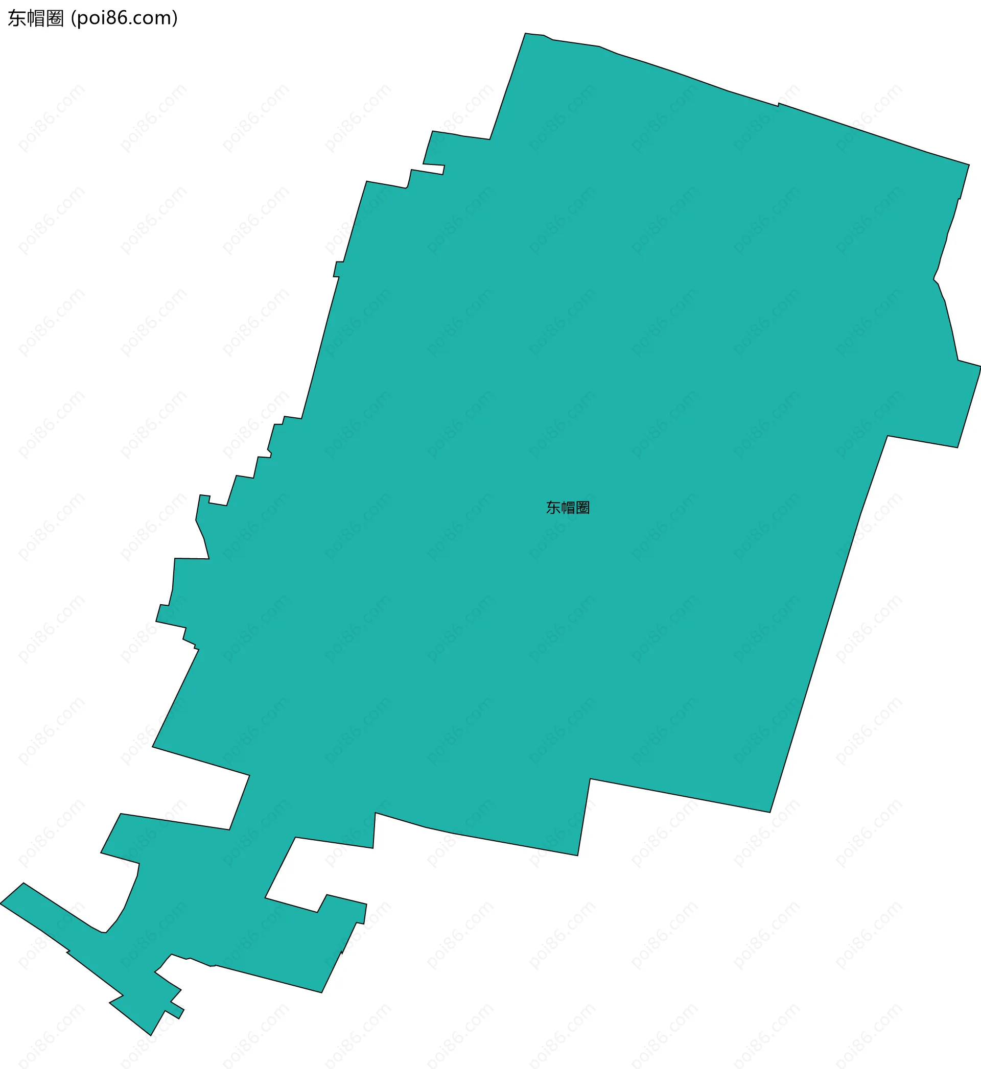 东帽圈边界地图