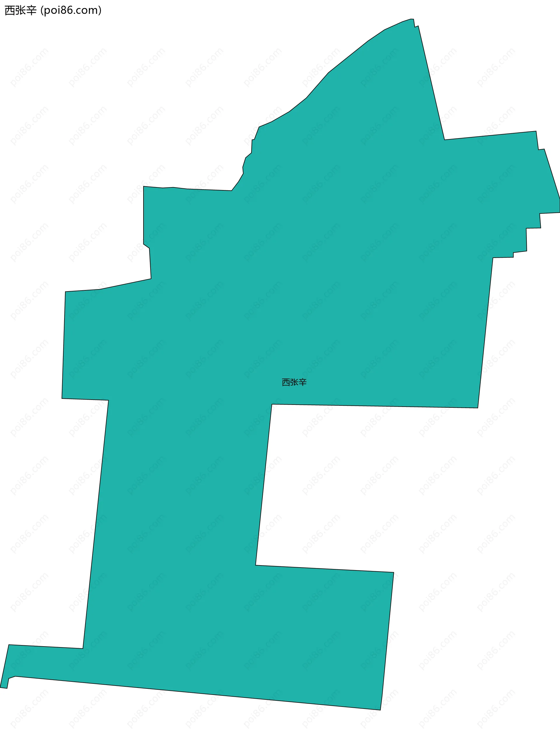 西张辛边界地图