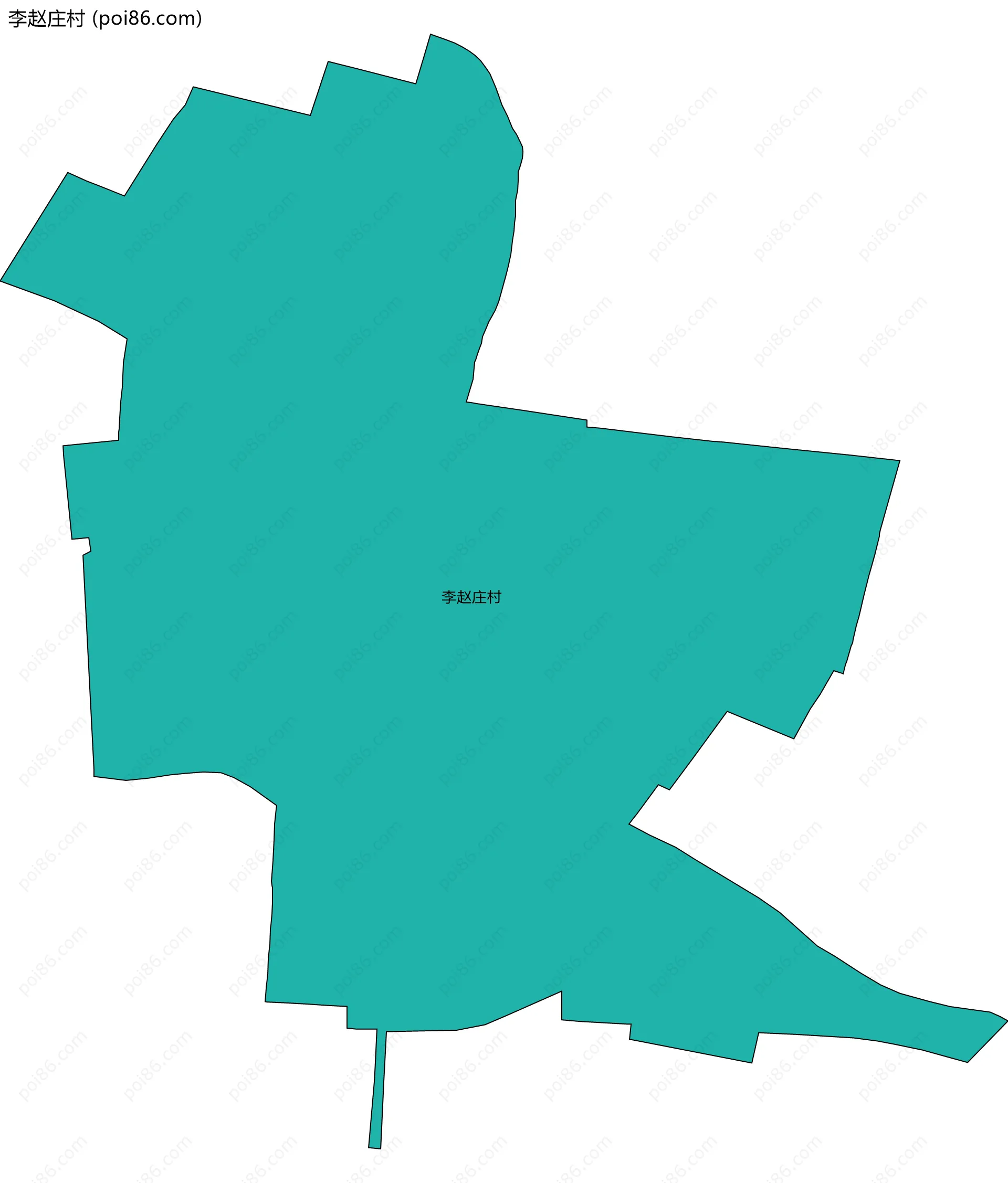 李赵庄村边界地图