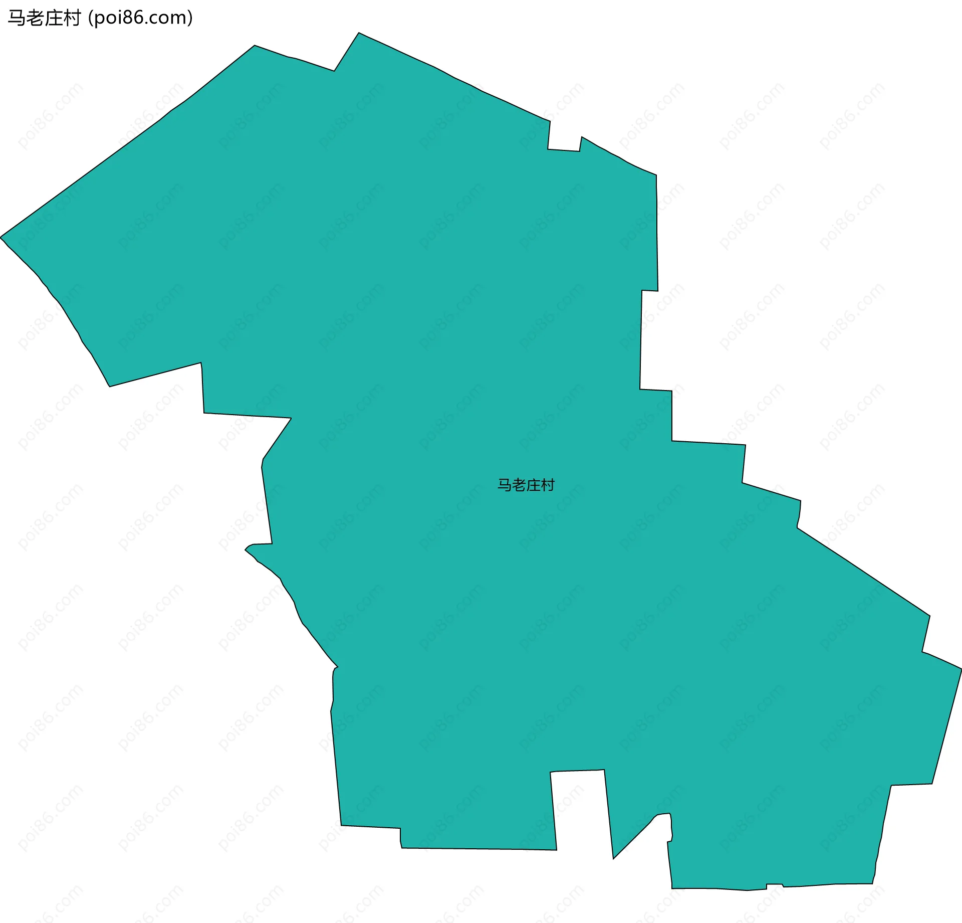 马老庄村边界地图