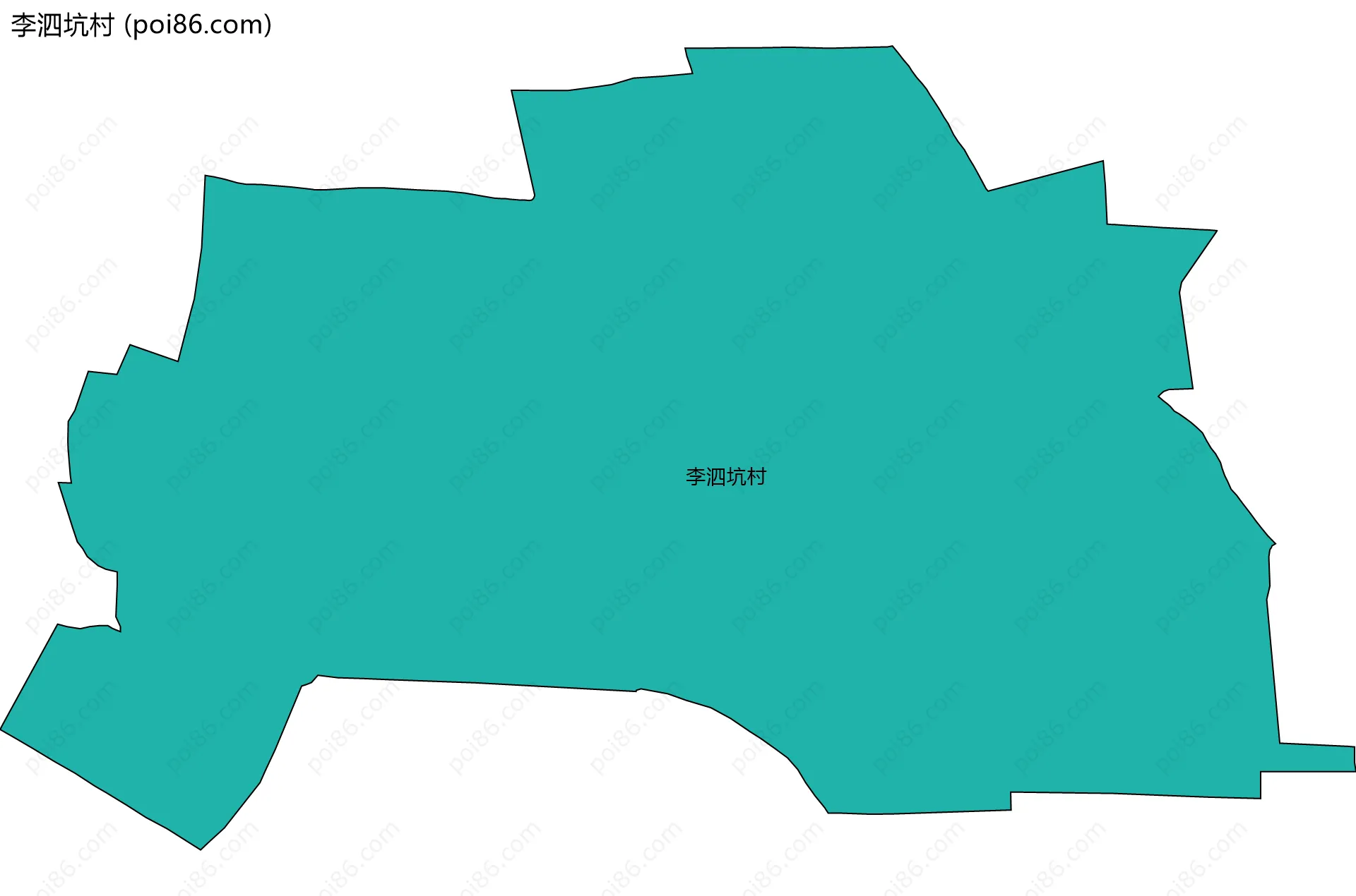 李泗坑村边界地图