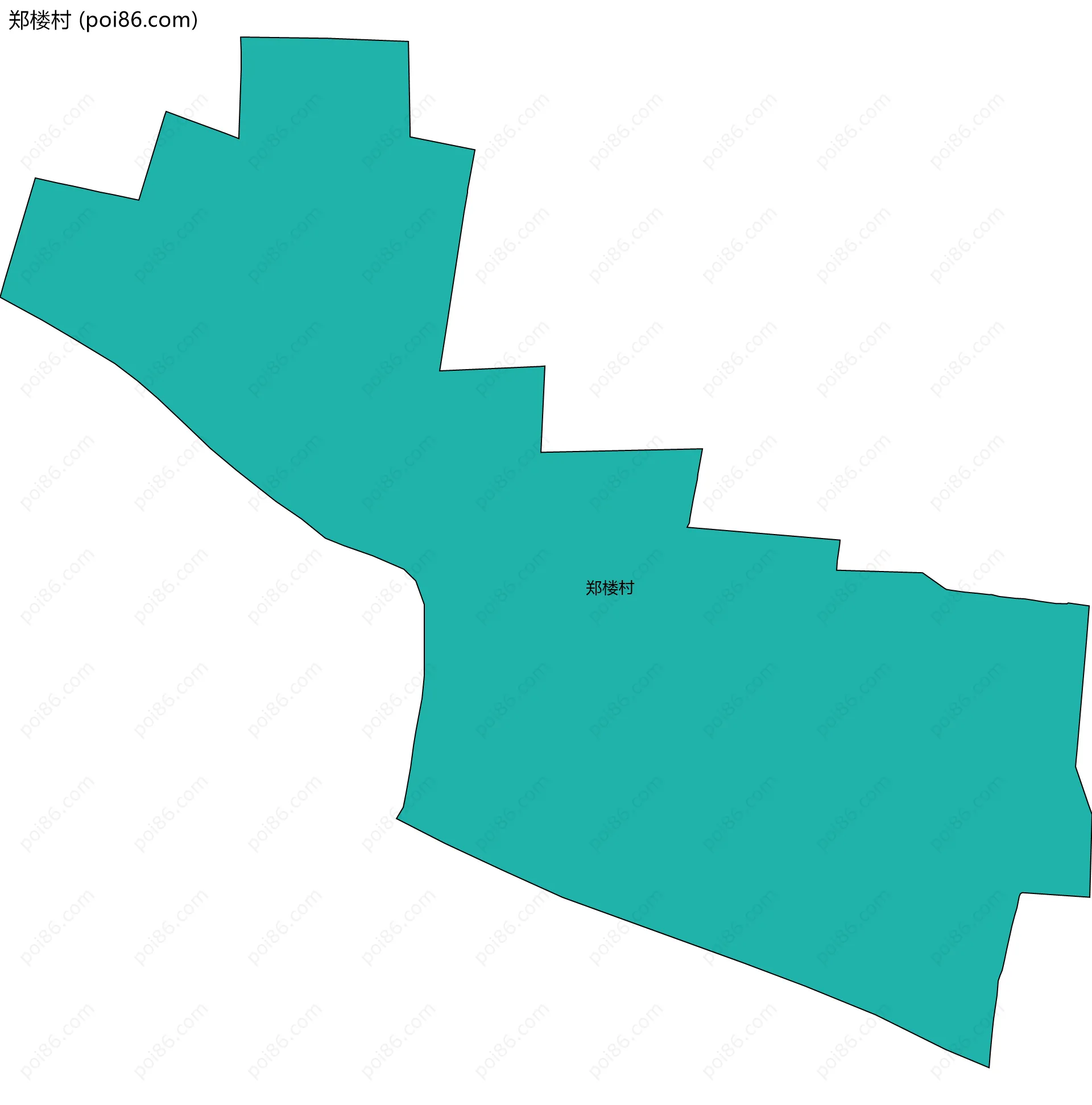 郑楼村边界地图