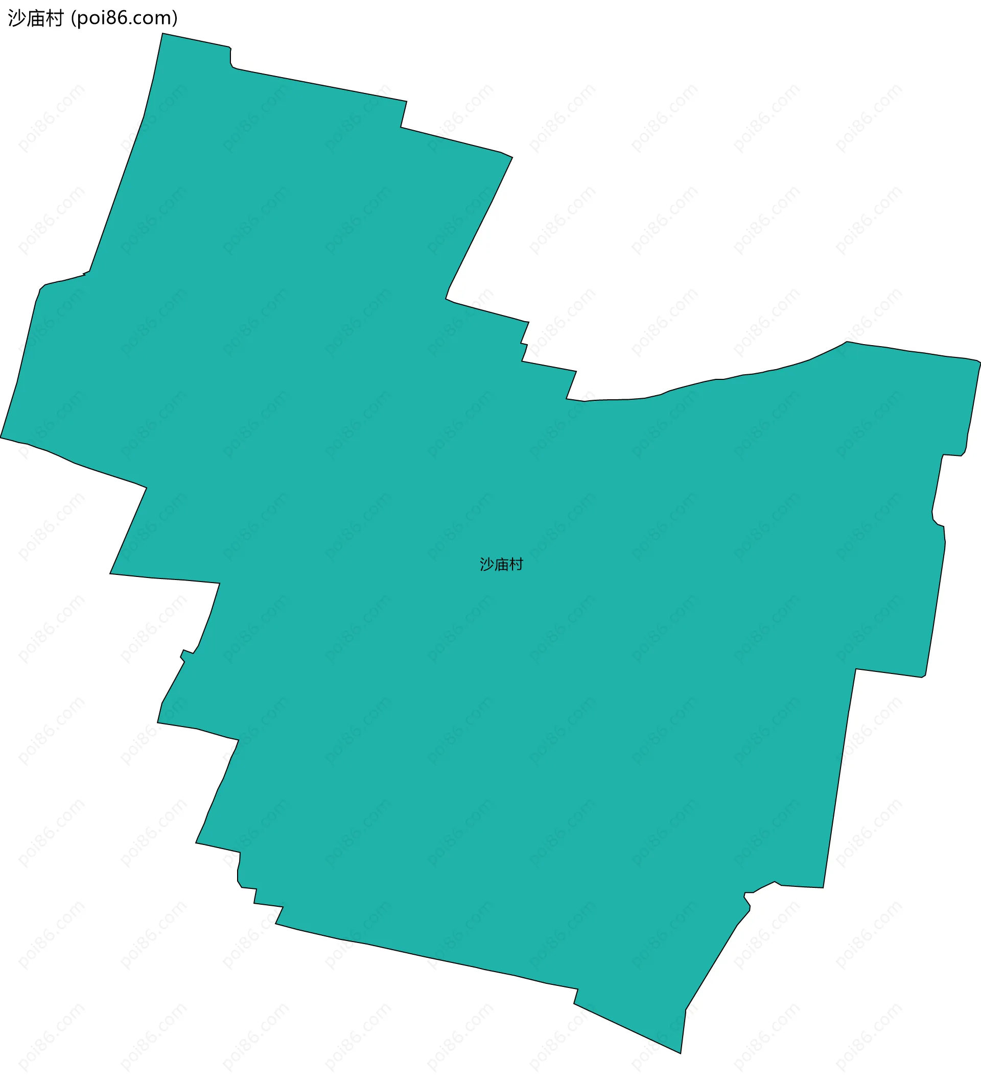 沙庙村边界地图