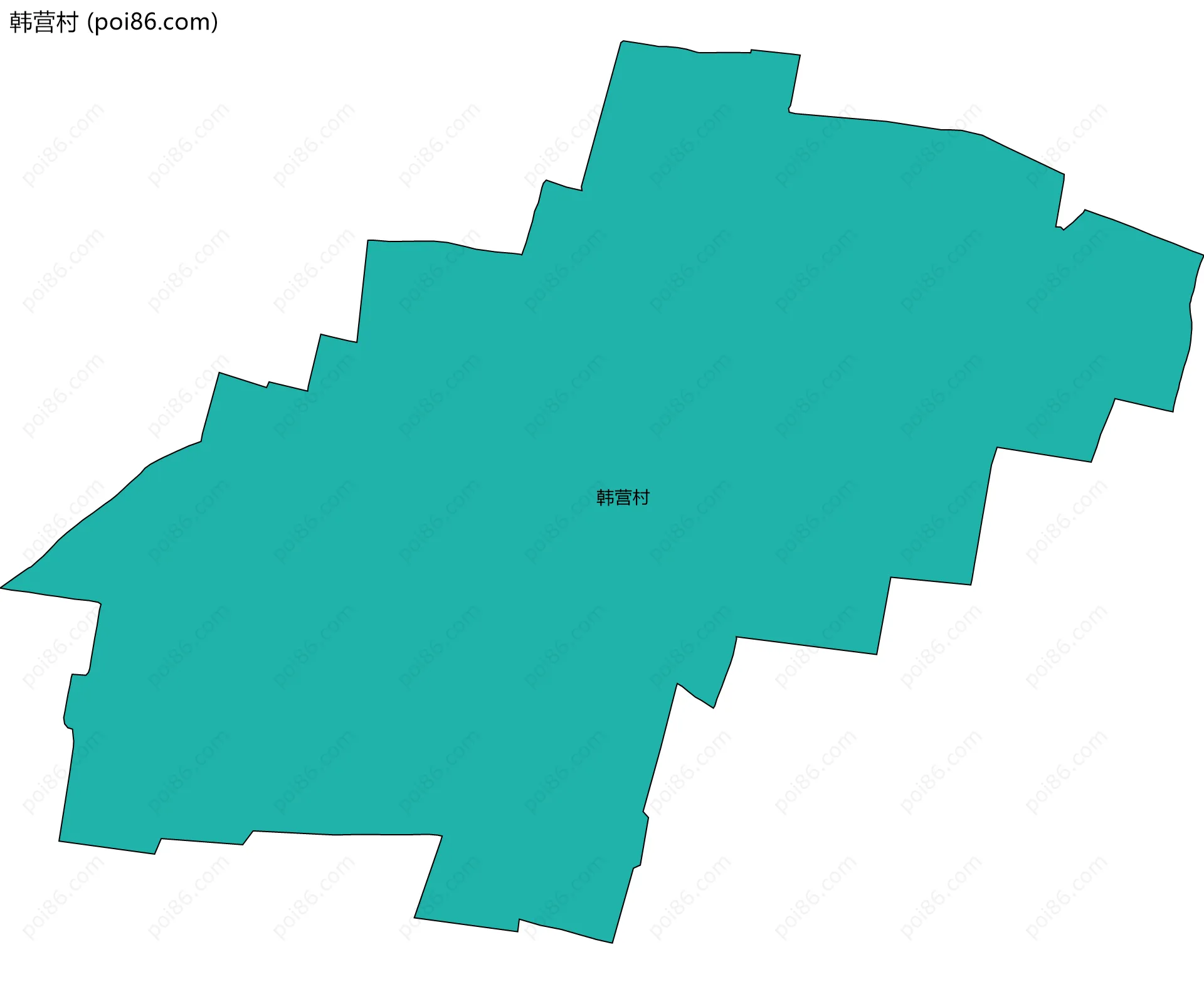 韩营村边界地图