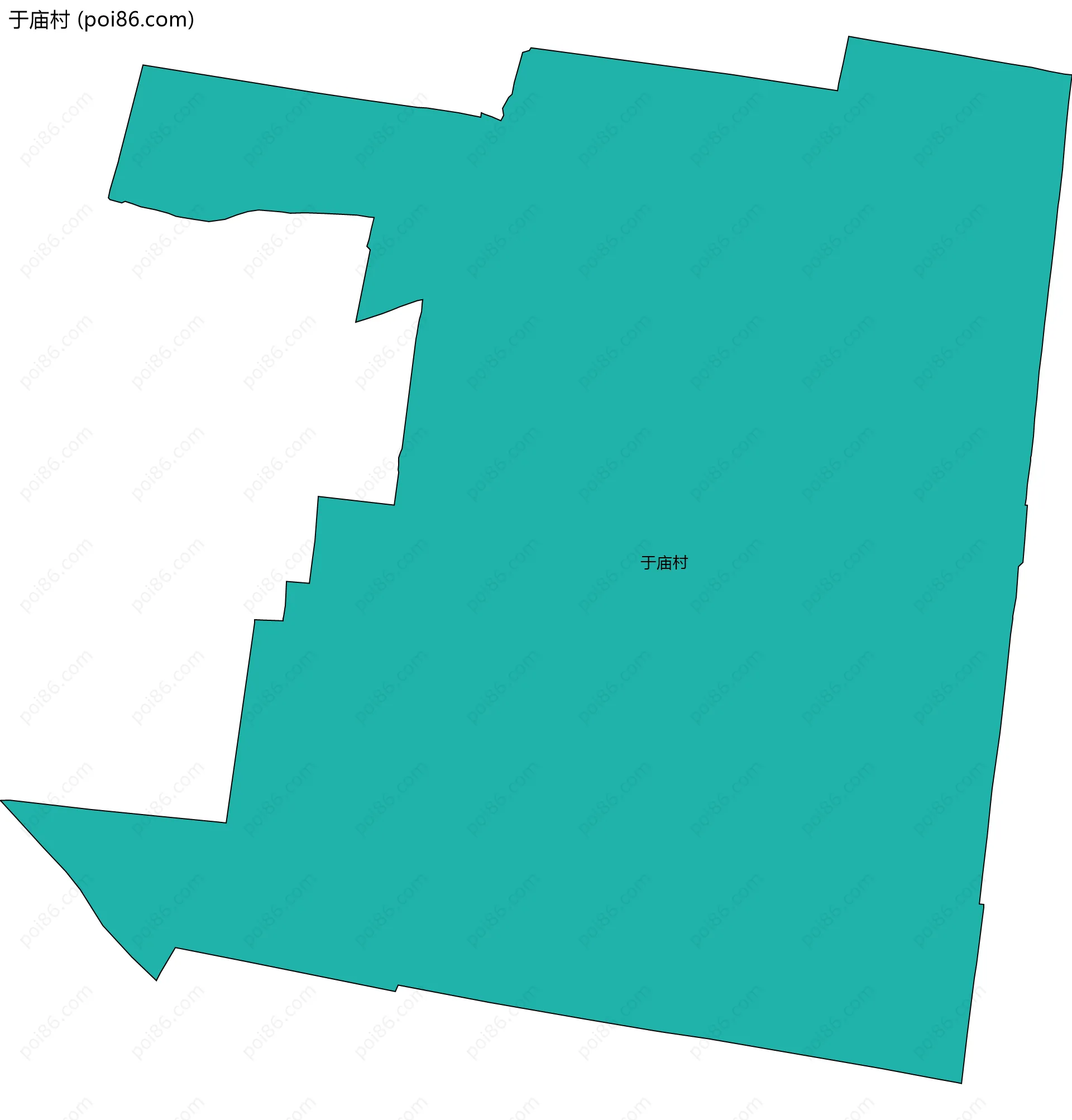 于庙村边界地图
