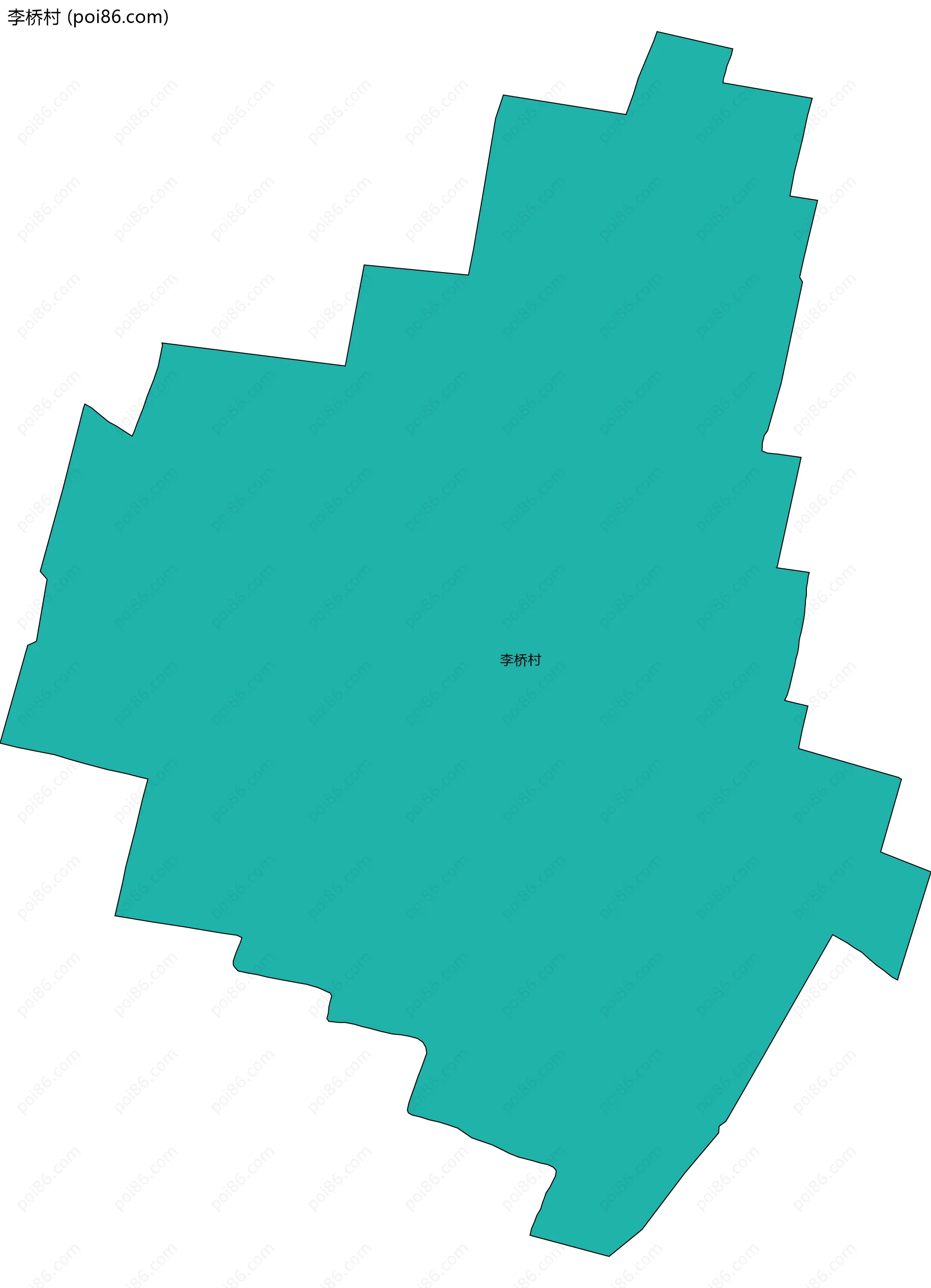 李桥村边界地图