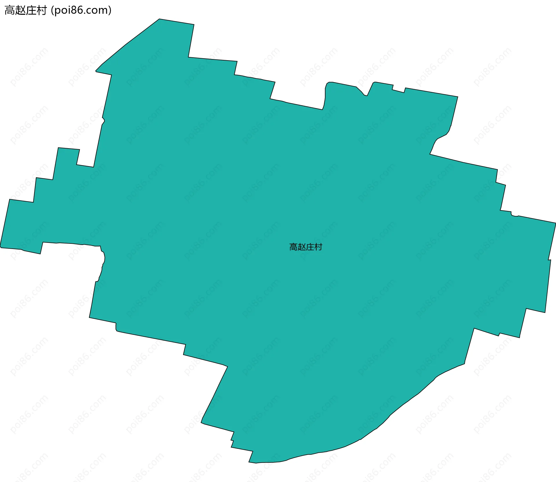 高赵庄村边界地图