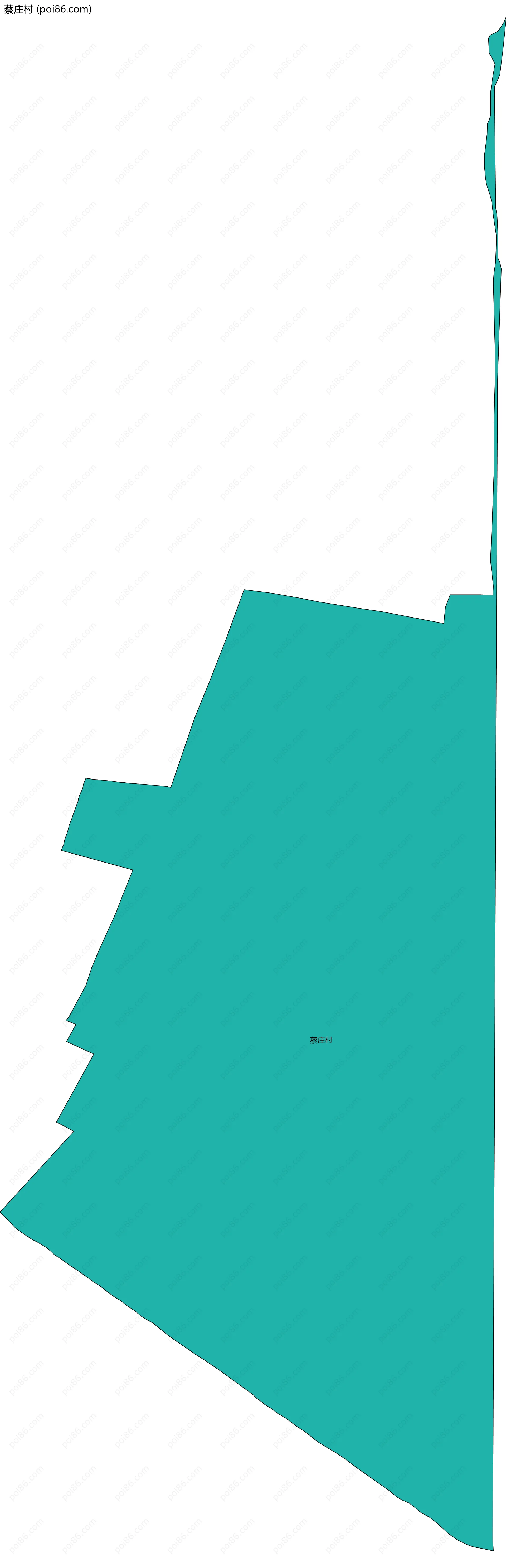 蔡庄村边界地图