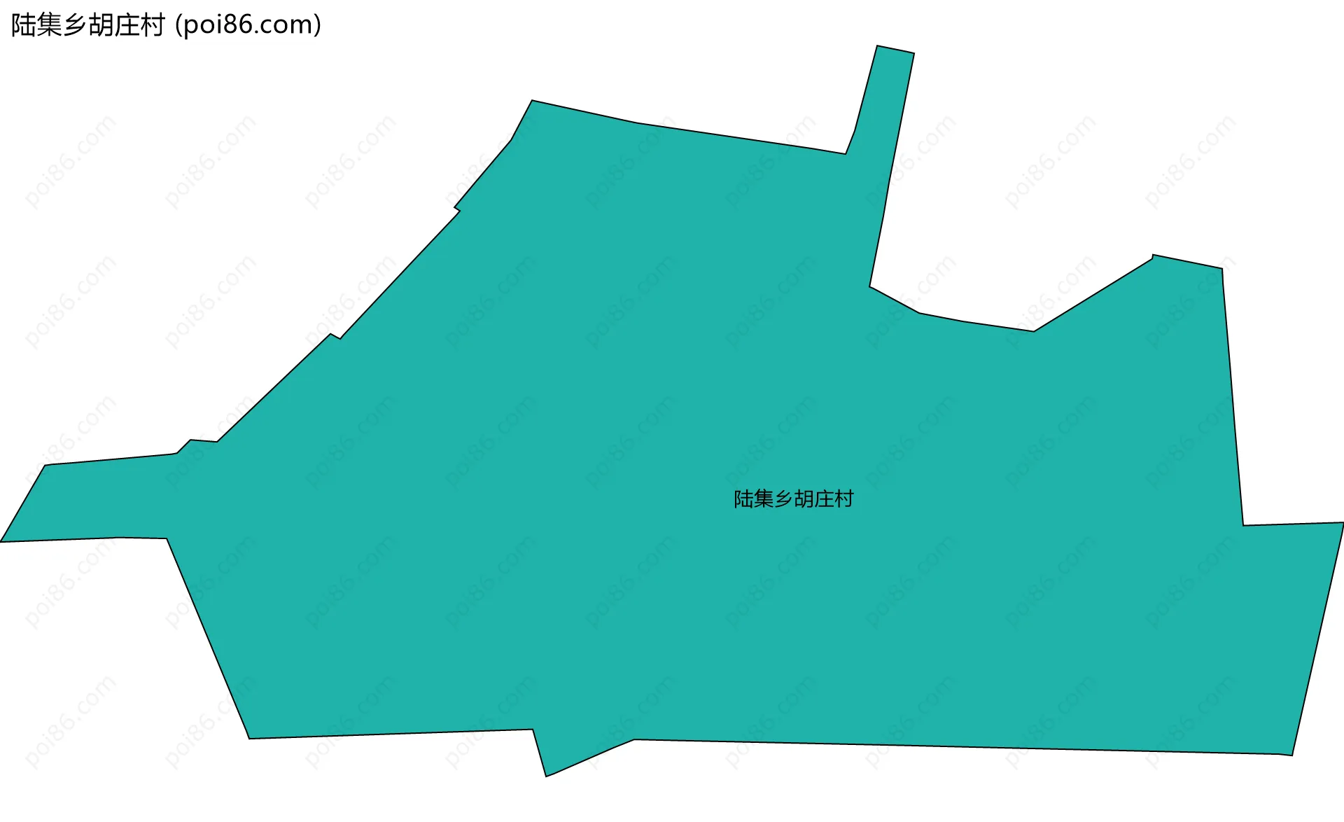 陆集乡胡庄村边界地图