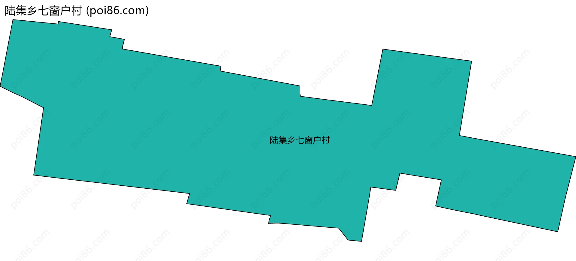 陆集乡七窗户村边界地图