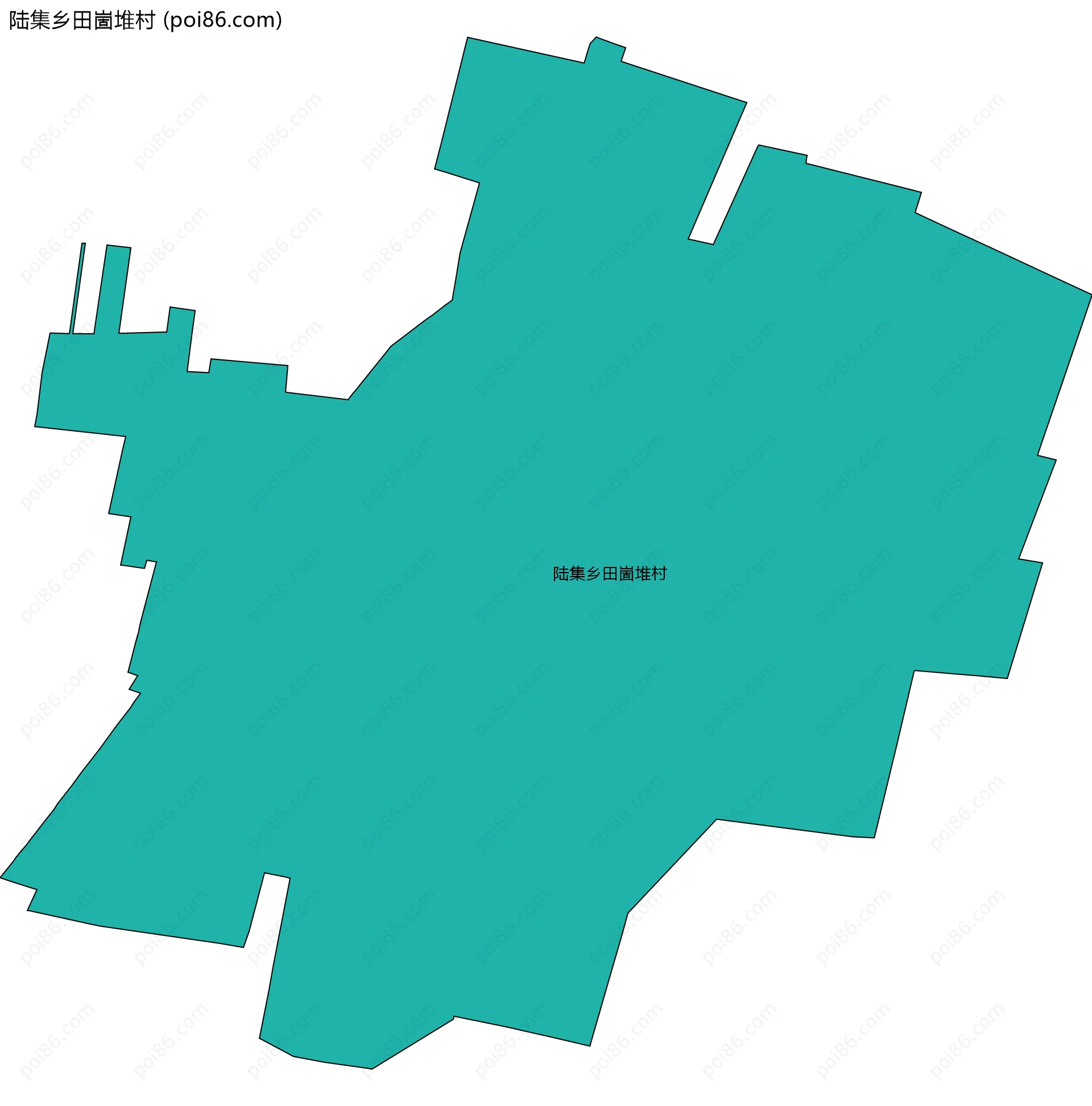 陆集乡田崮堆村边界地图