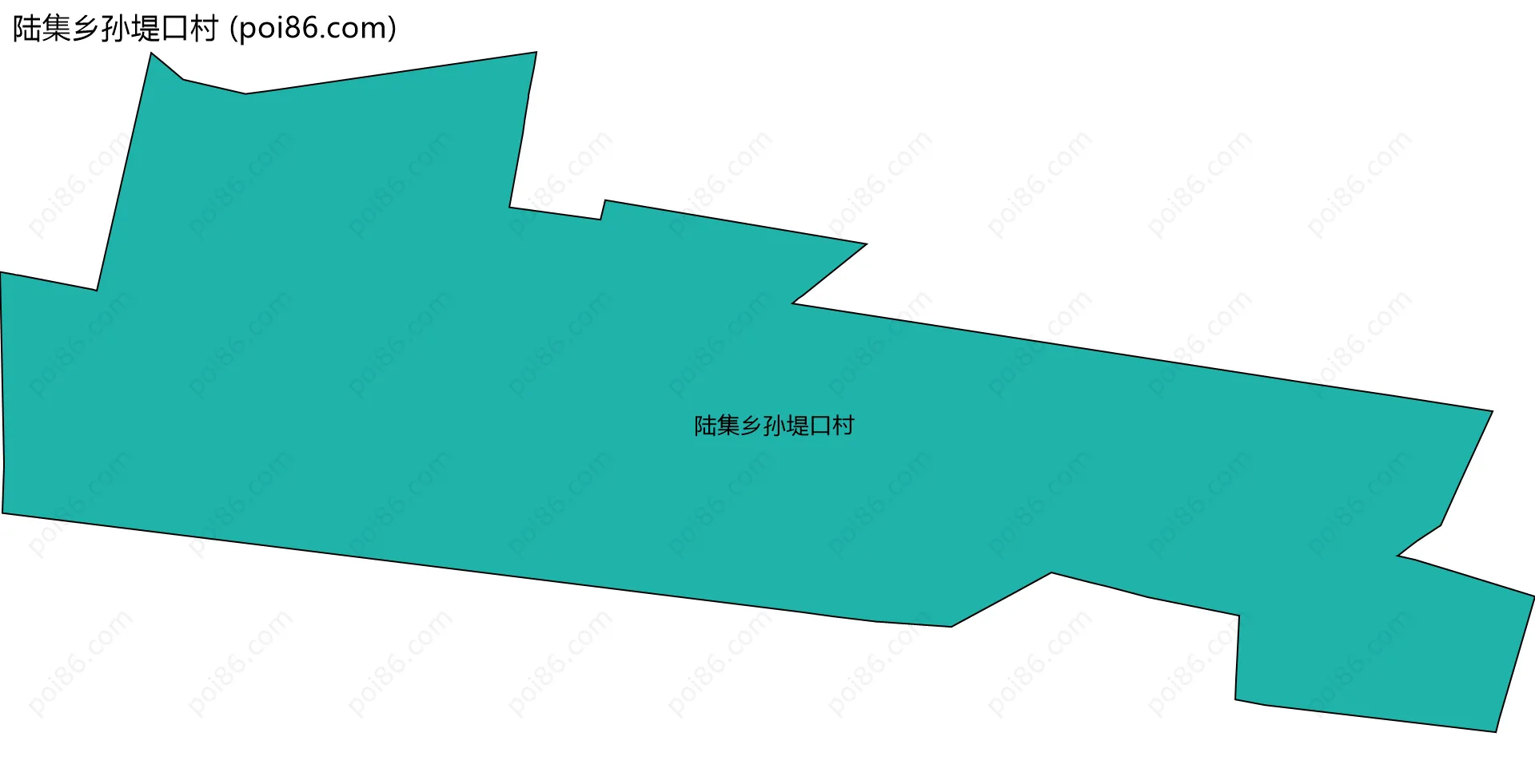 陆集乡孙堤口村边界地图