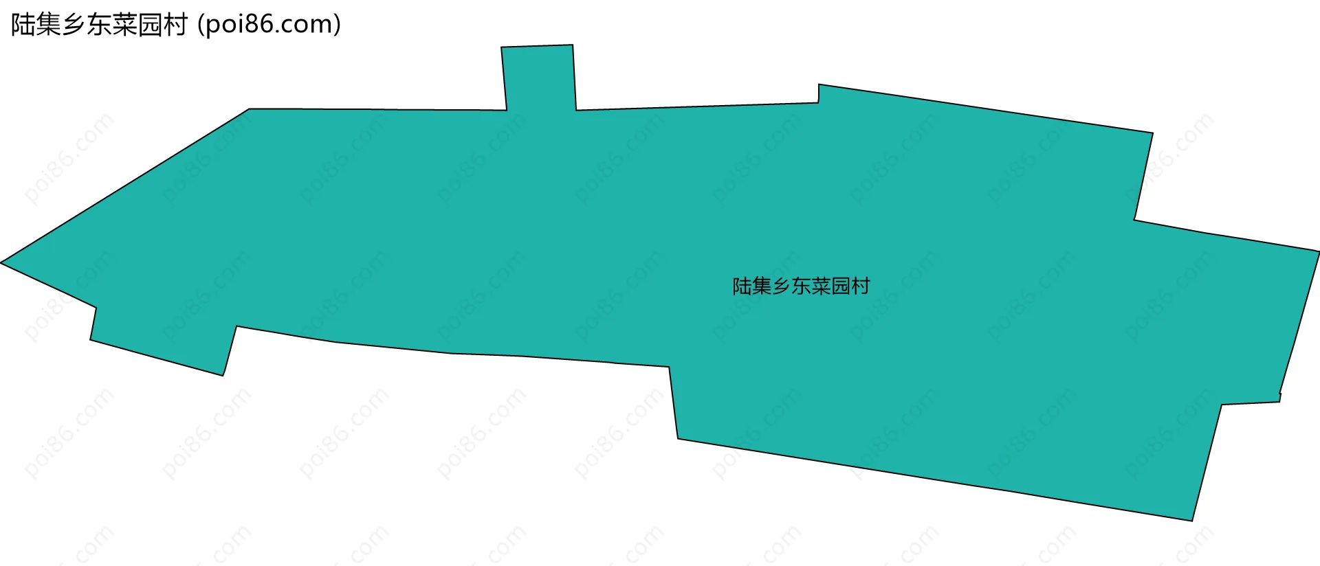 陆集乡东菜园村边界地图