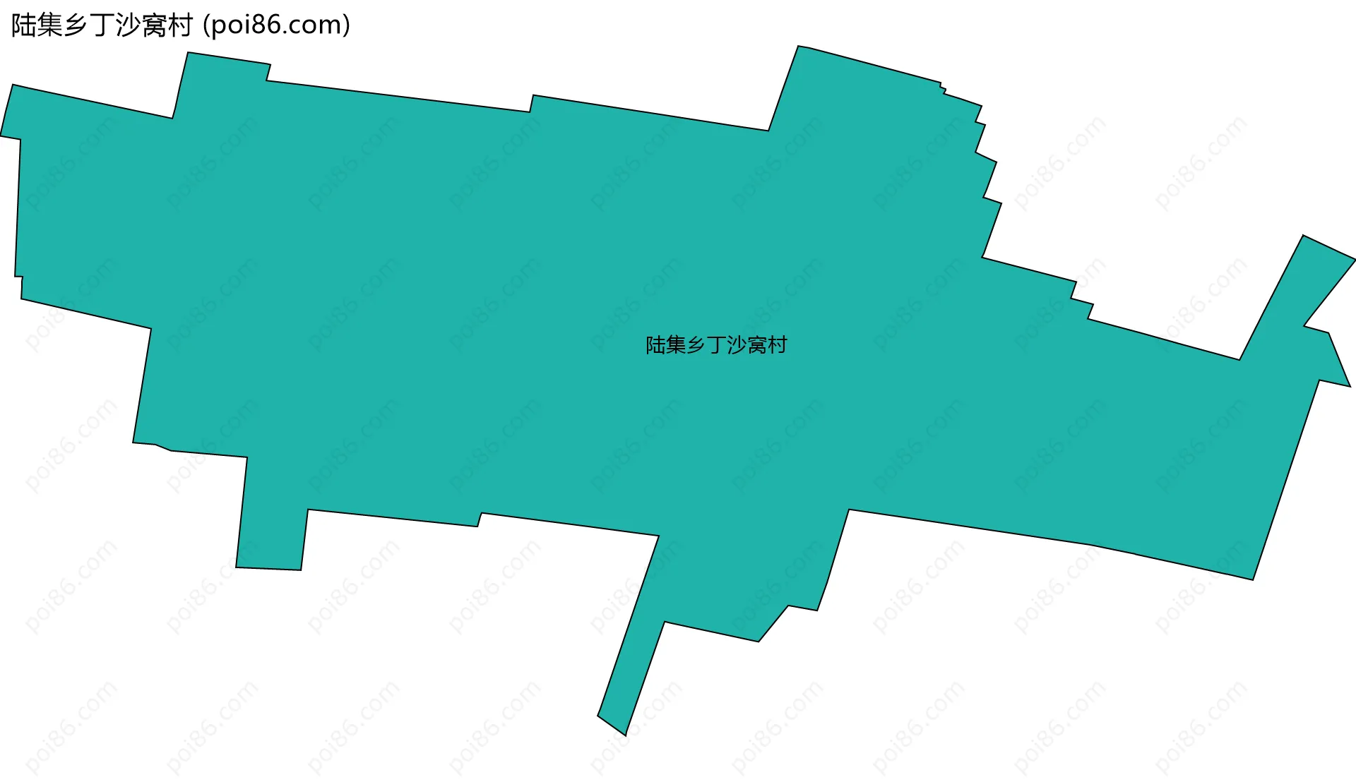 陆集乡丁沙窝村边界地图