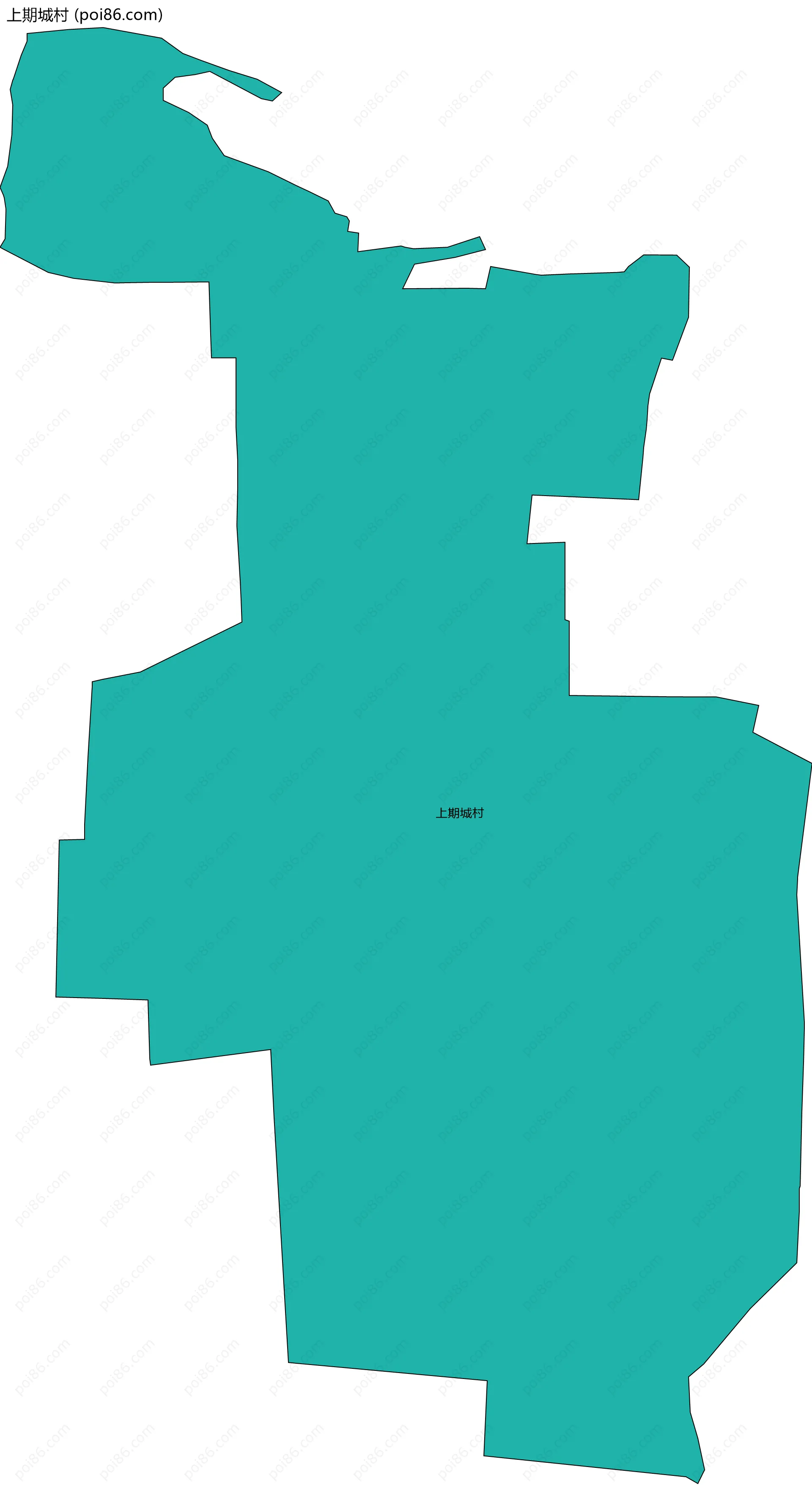 上期城村边界地图