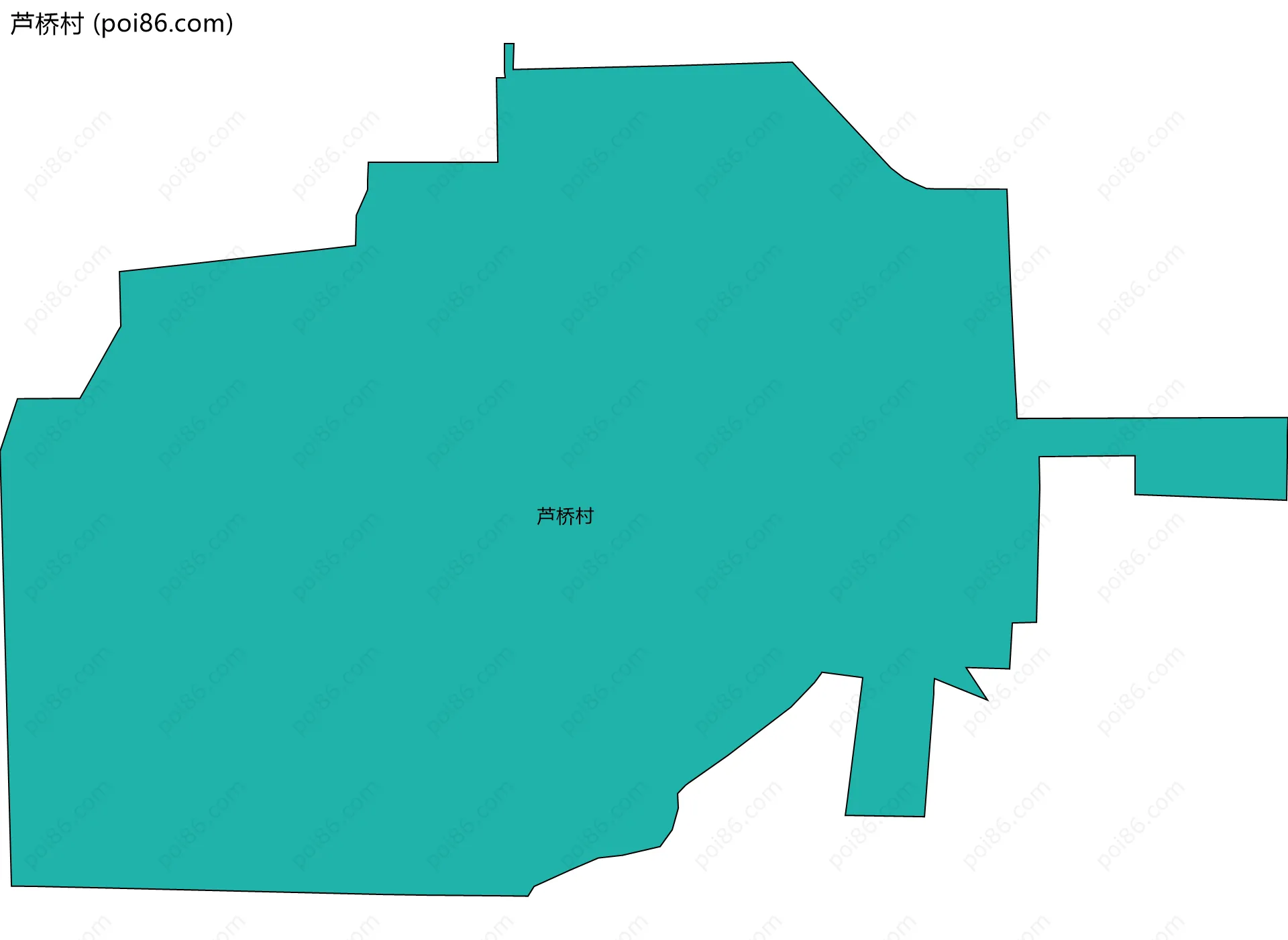 芦桥村边界地图