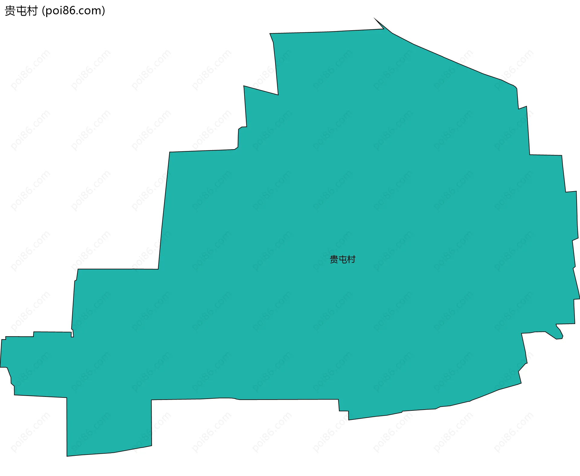 贵屯村边界地图