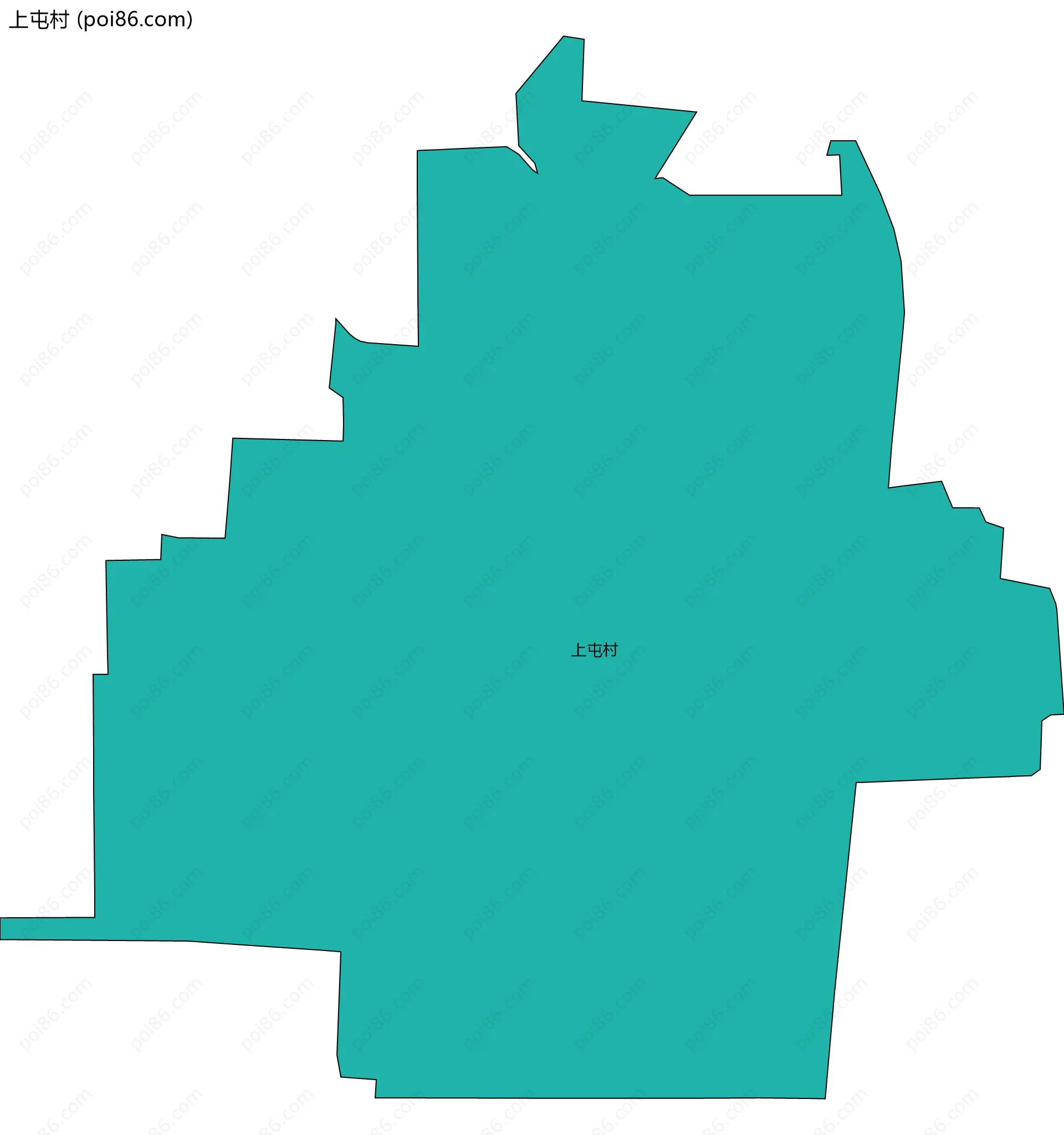 上屯村边界地图