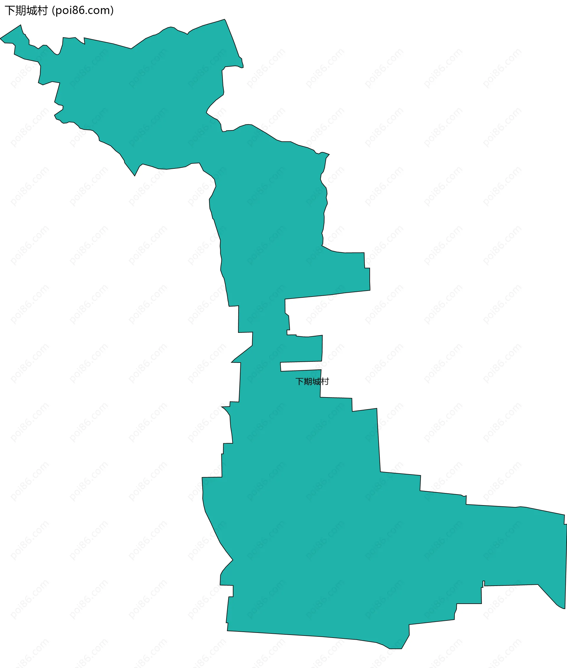 下期城村边界地图
