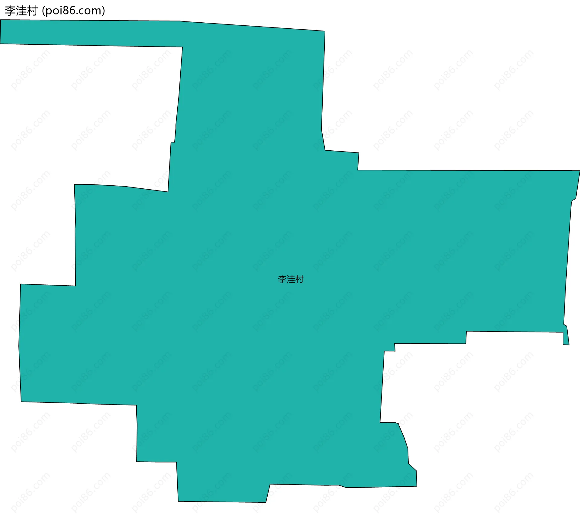 李洼村边界地图