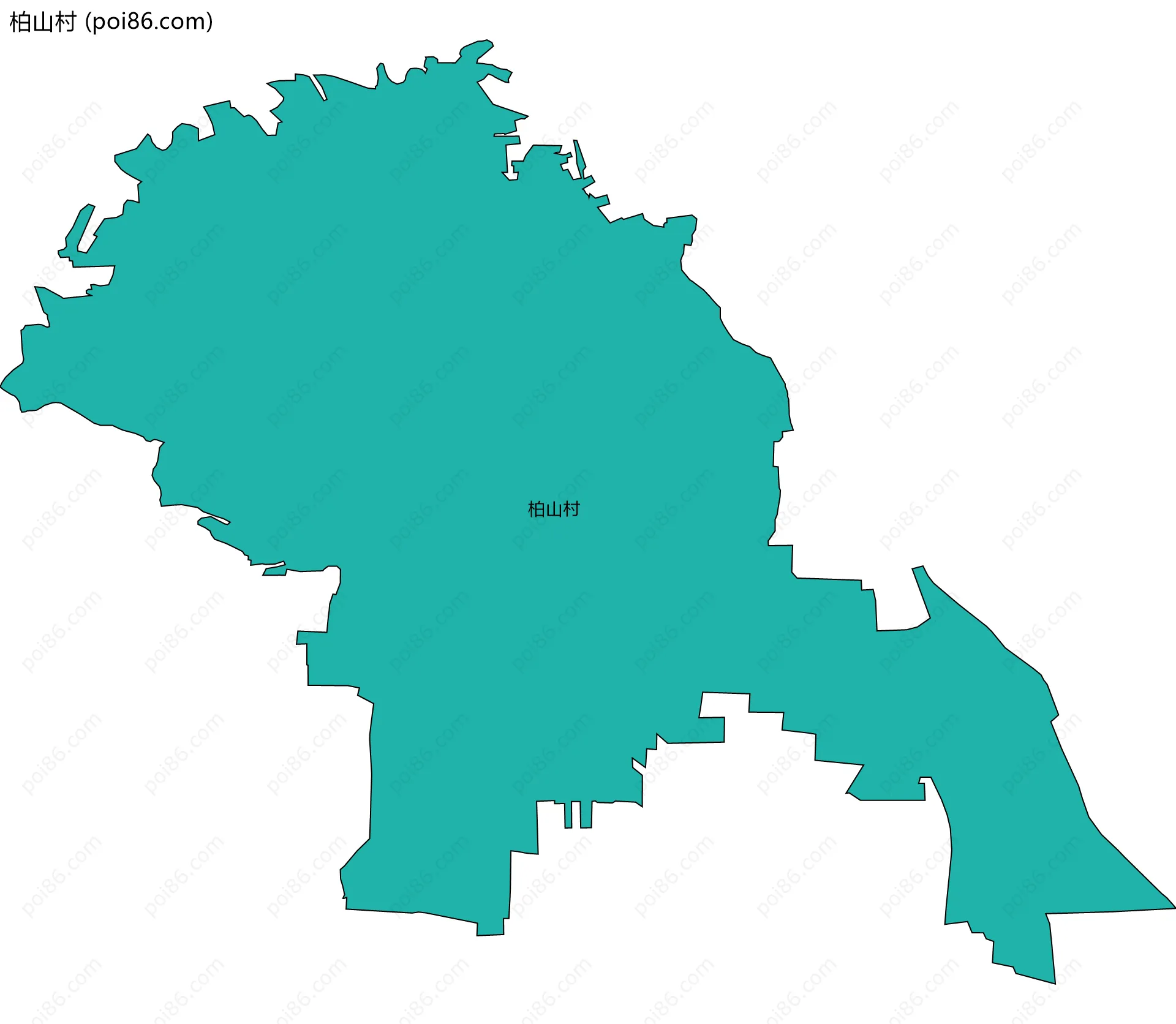 柏山村边界地图