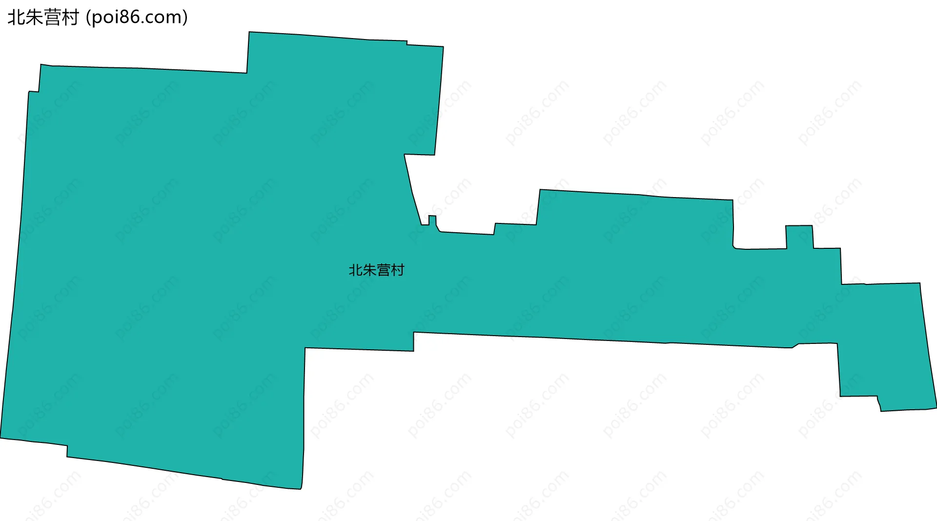 北朱营村边界地图