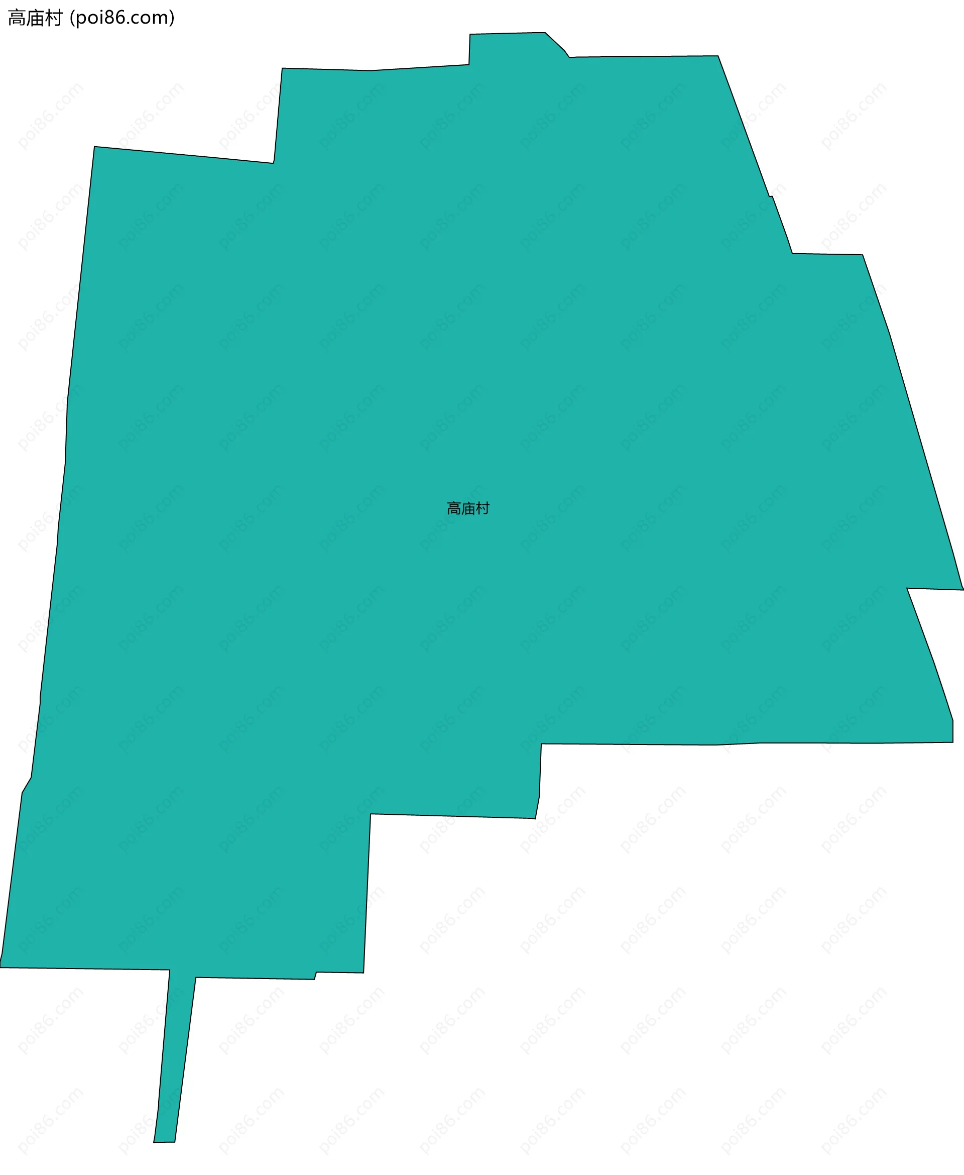 高庙村边界地图