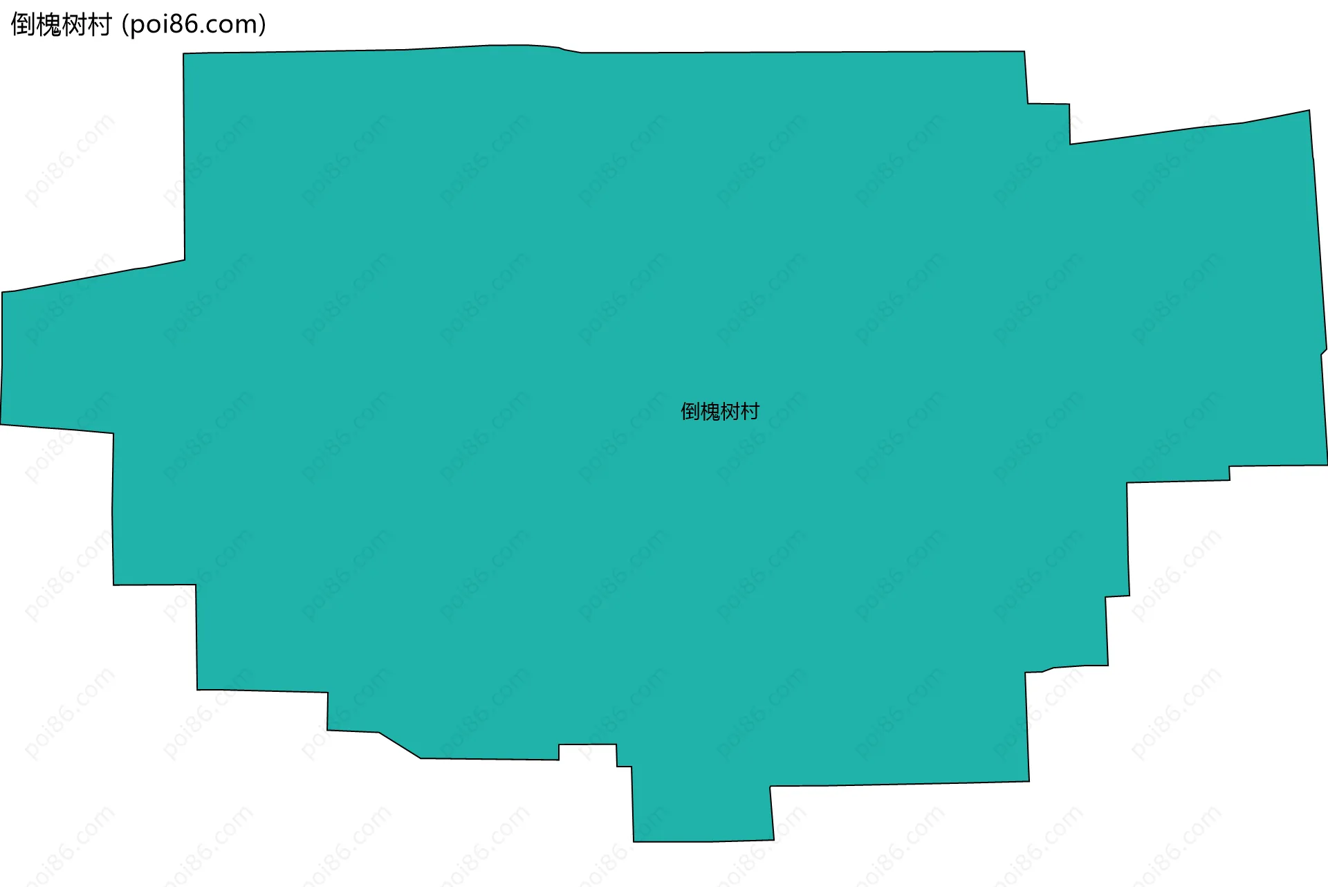 倒槐树村边界地图