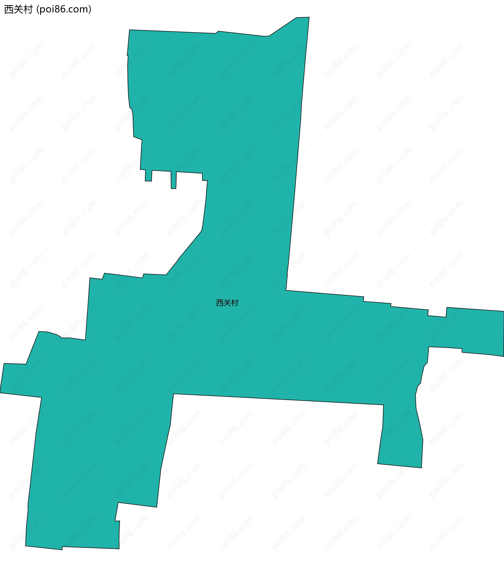 西关村边界地图
