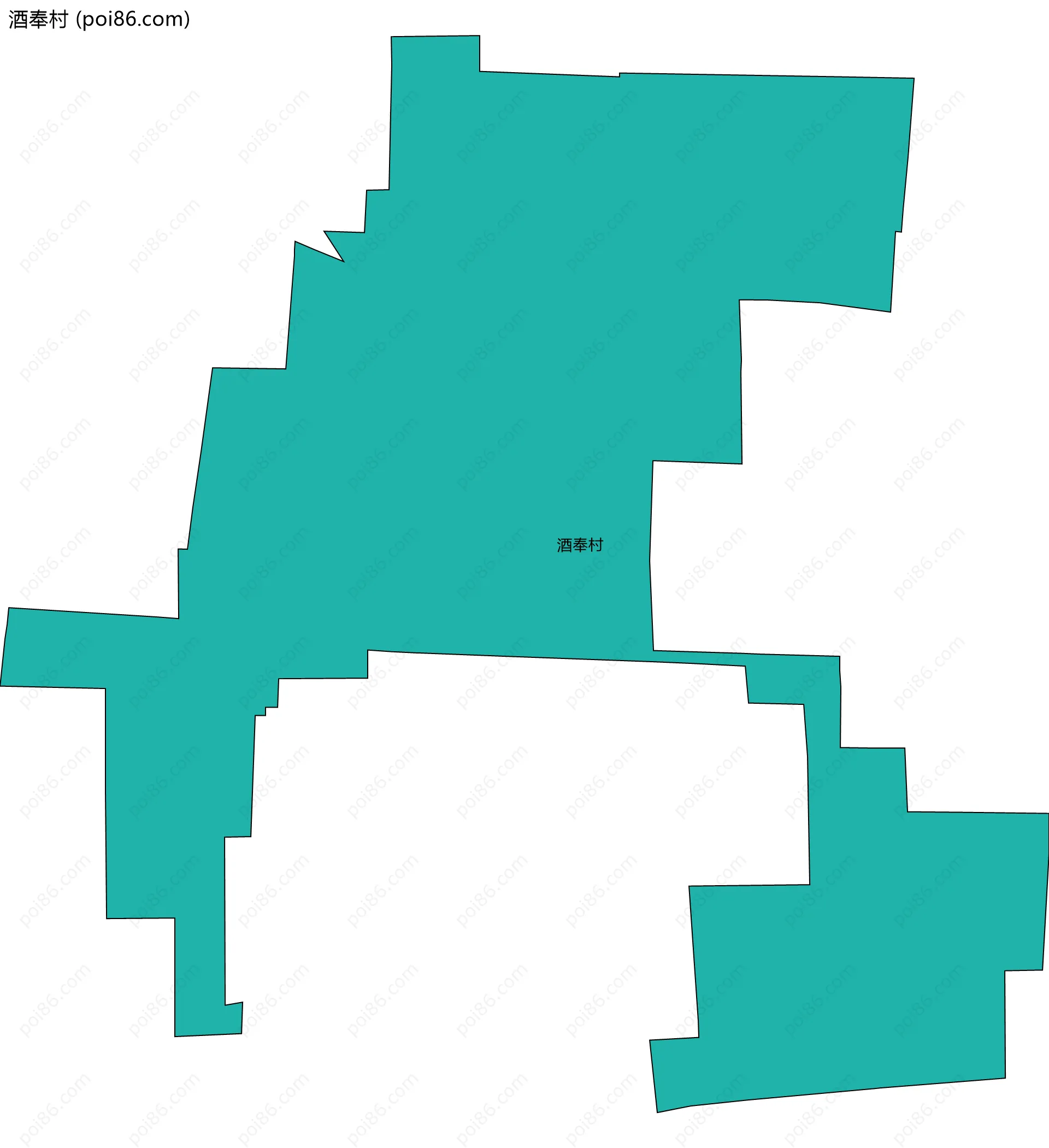 酒奉村边界地图