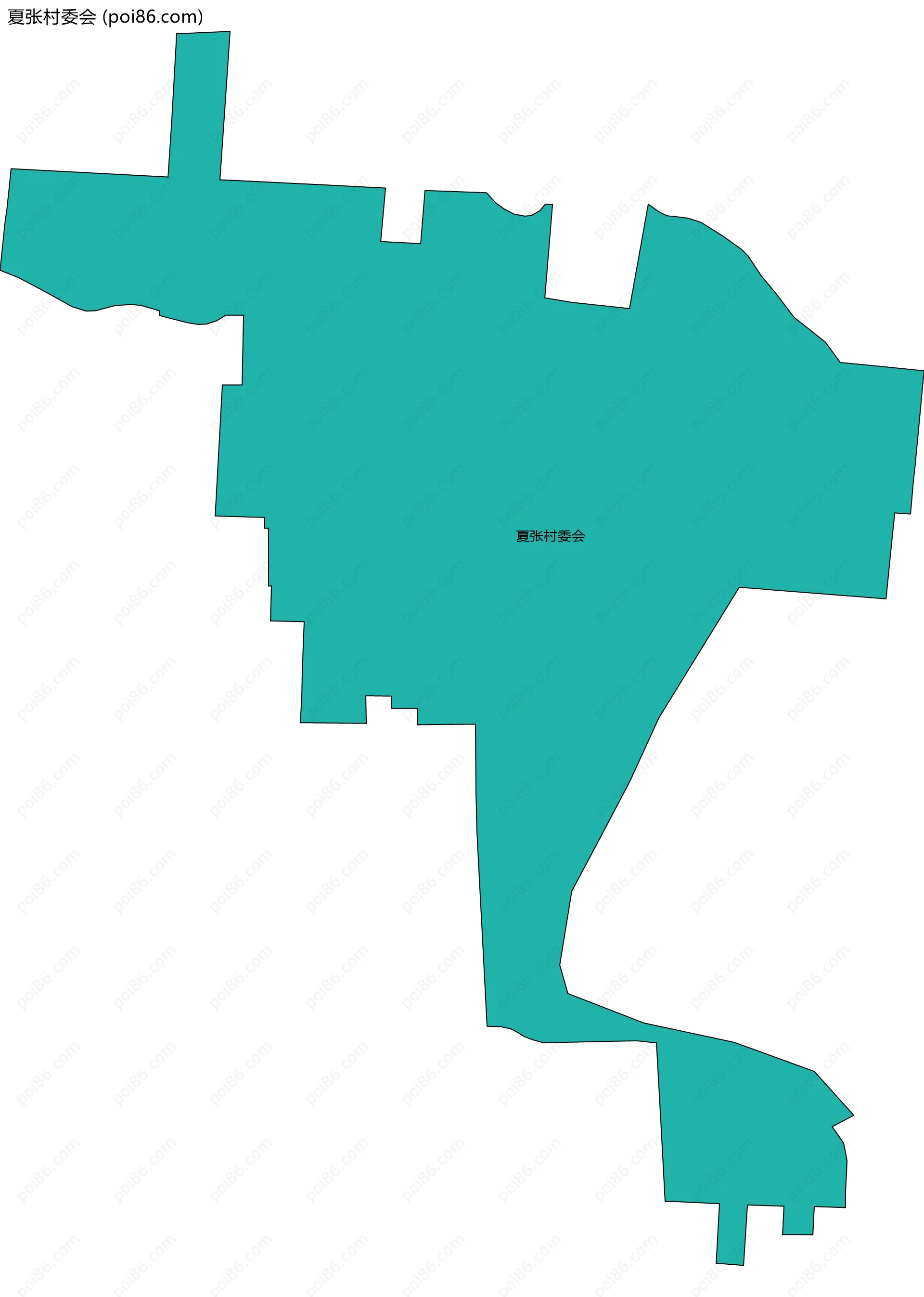 夏张村委会边界地图