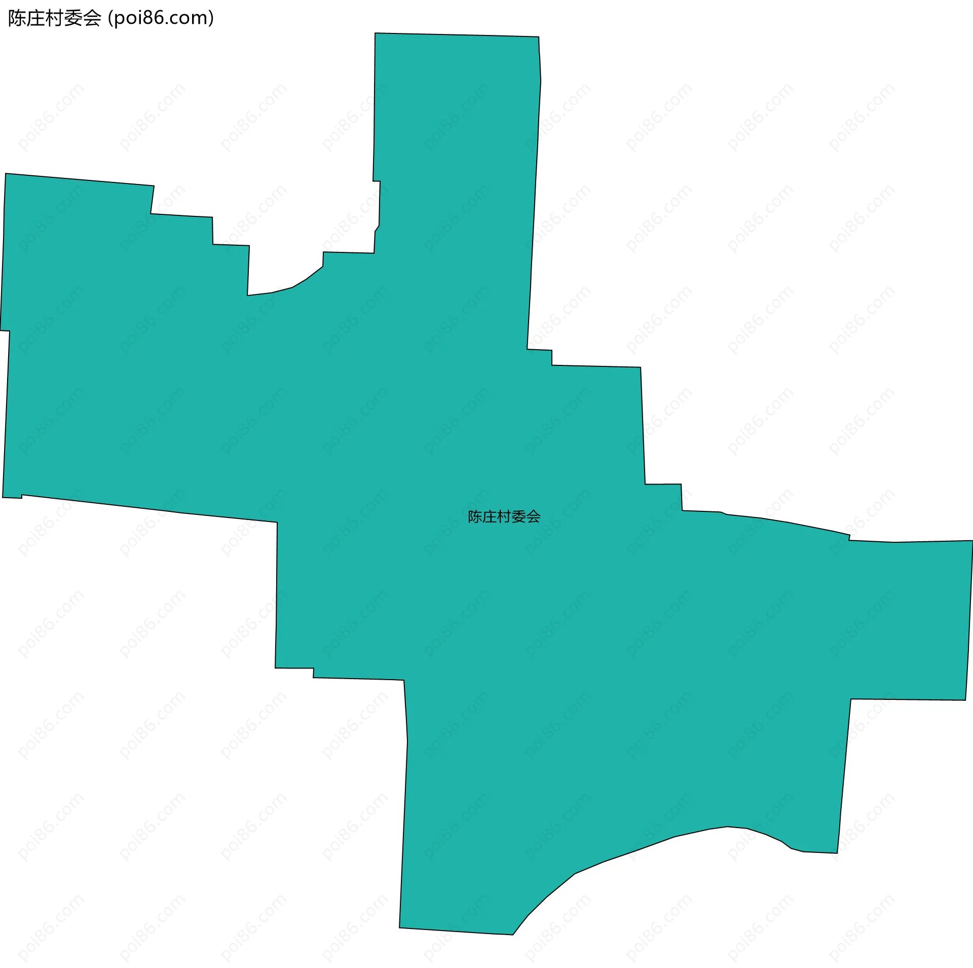 陈庄村委会边界地图