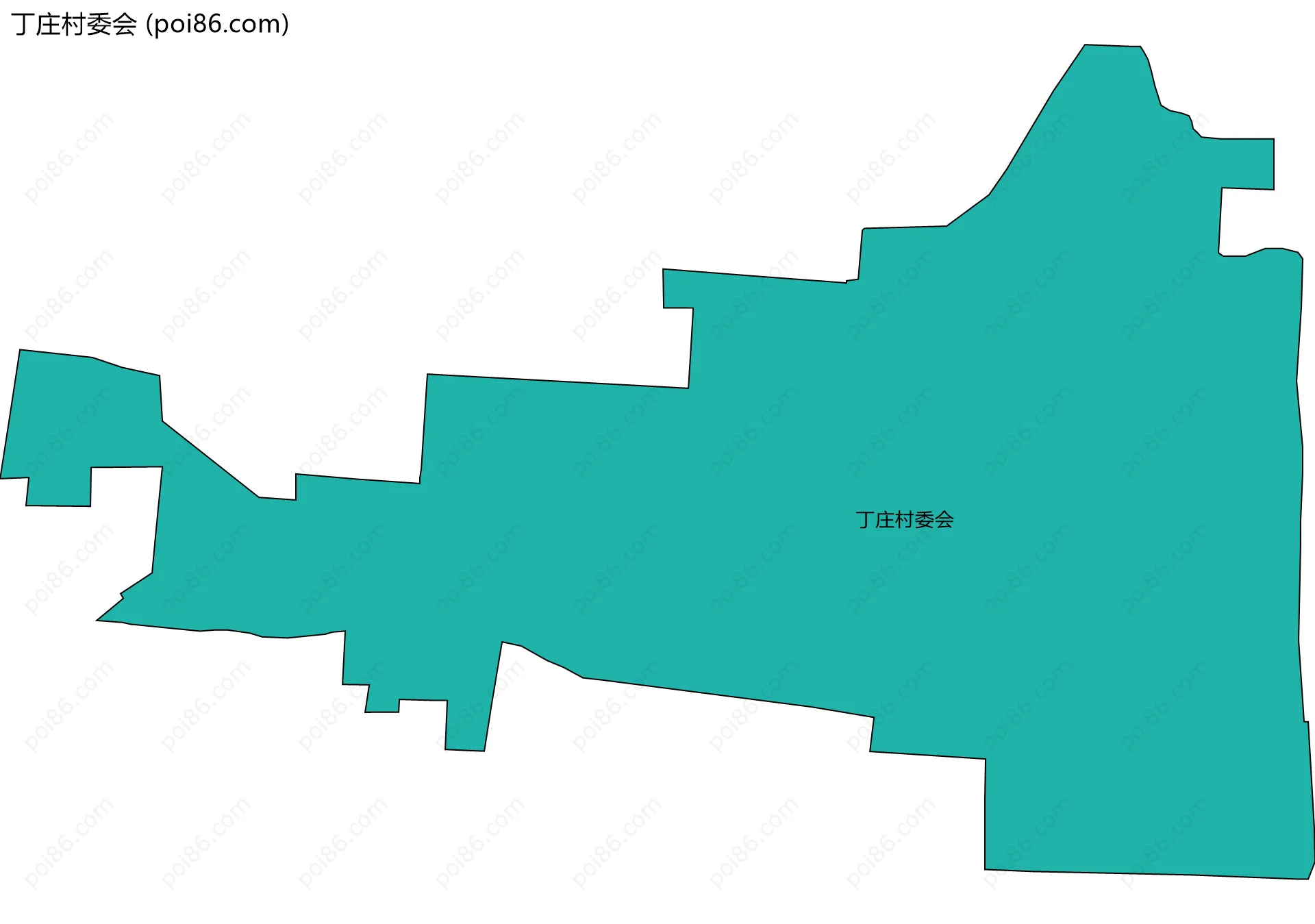 丁庄村委会边界地图