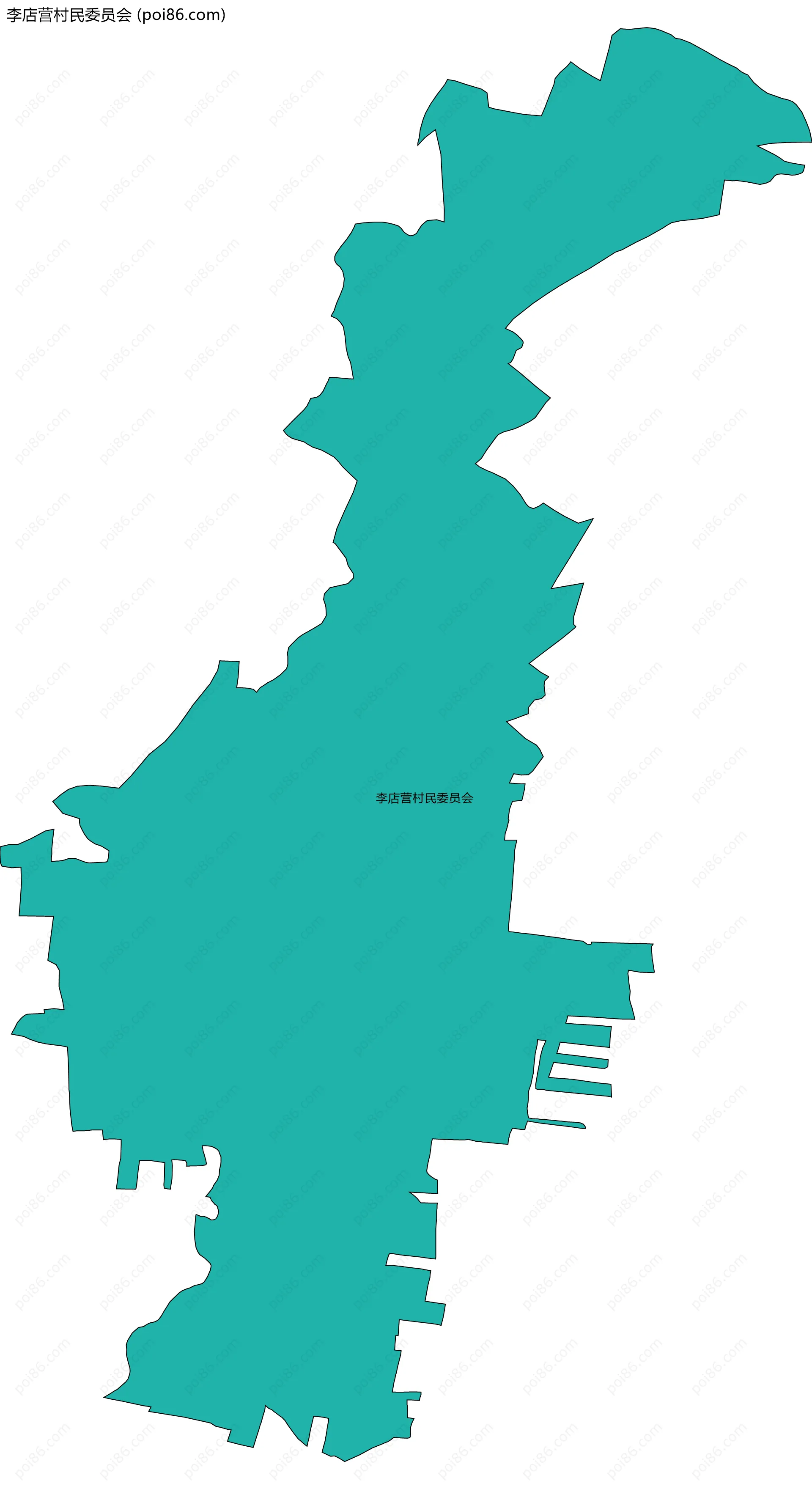 李店营村民委员会边界地图