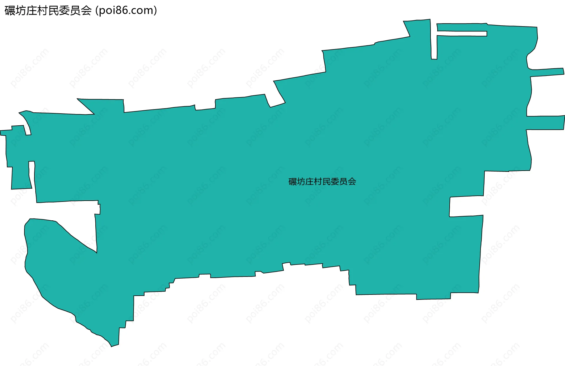 碾坊庄村民委员会边界地图