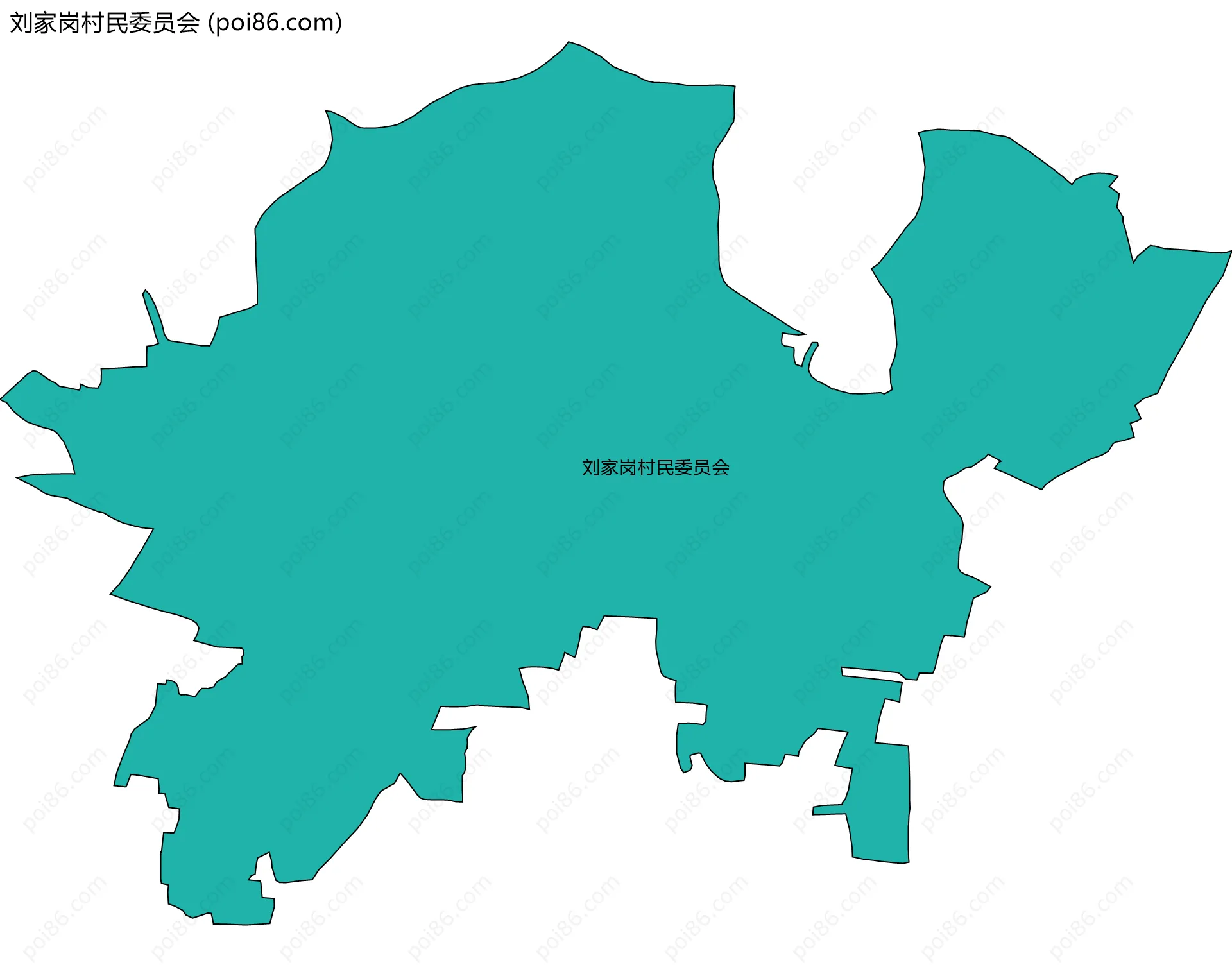 刘家岗村民委员会边界地图