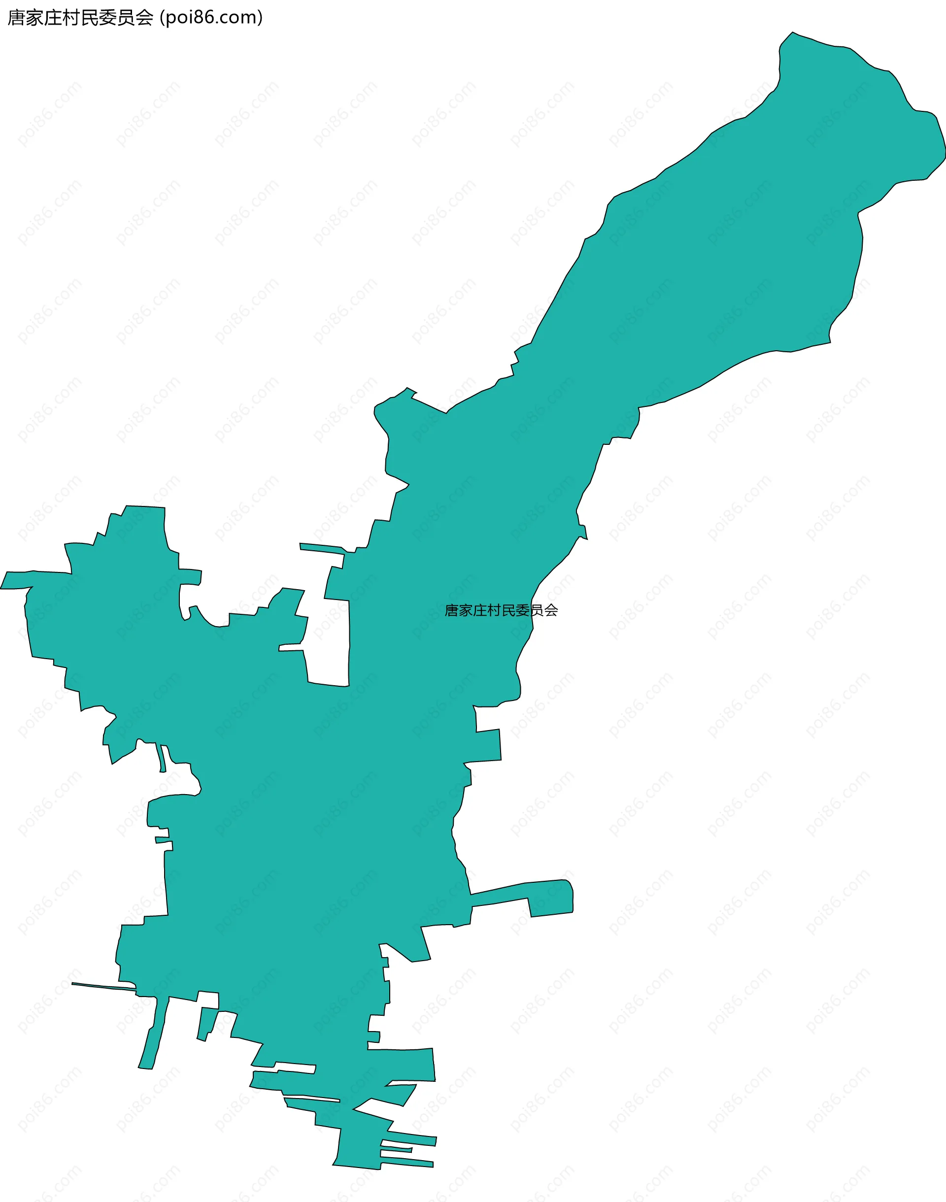 唐家庄村民委员会边界地图
