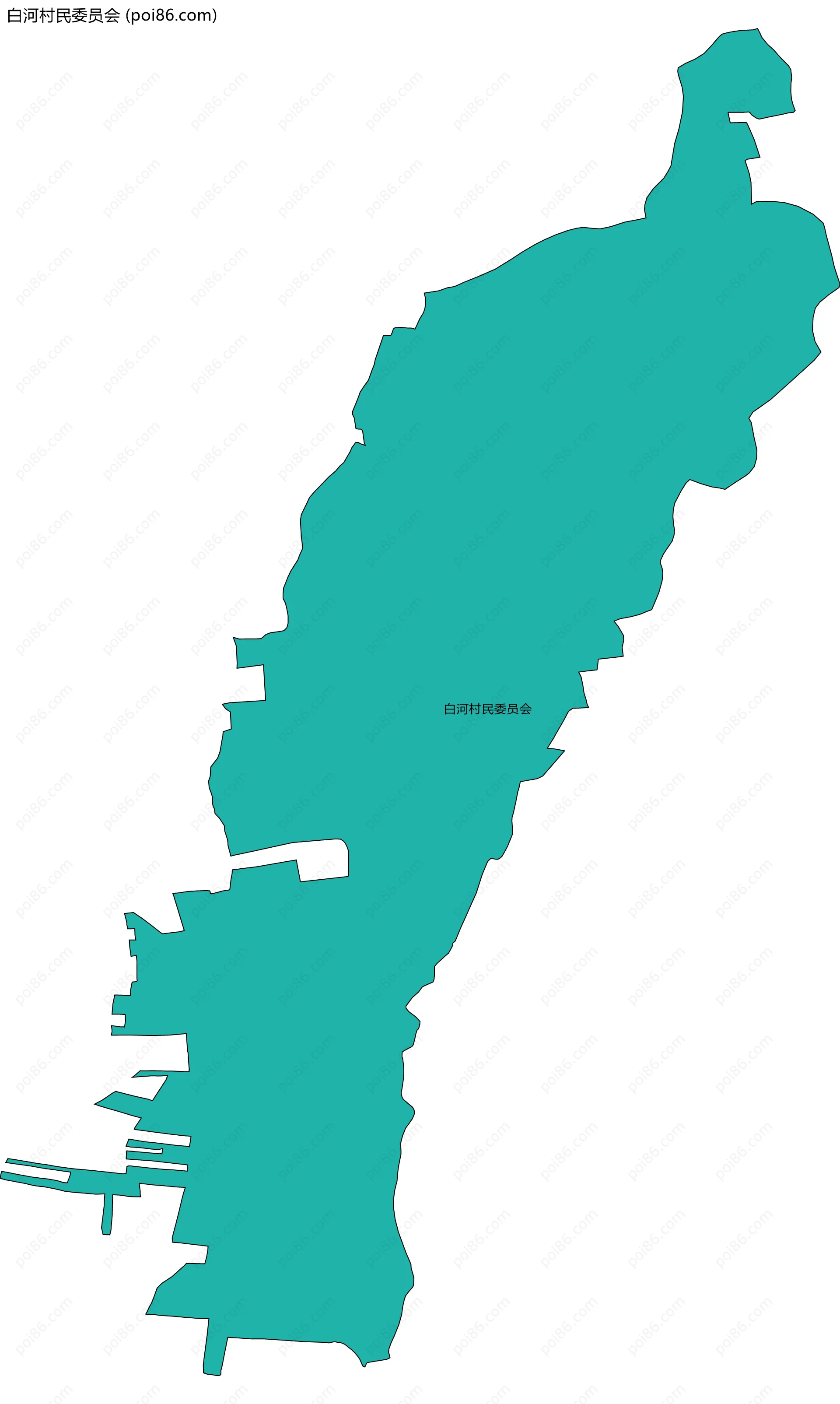 白河村民委员会边界地图