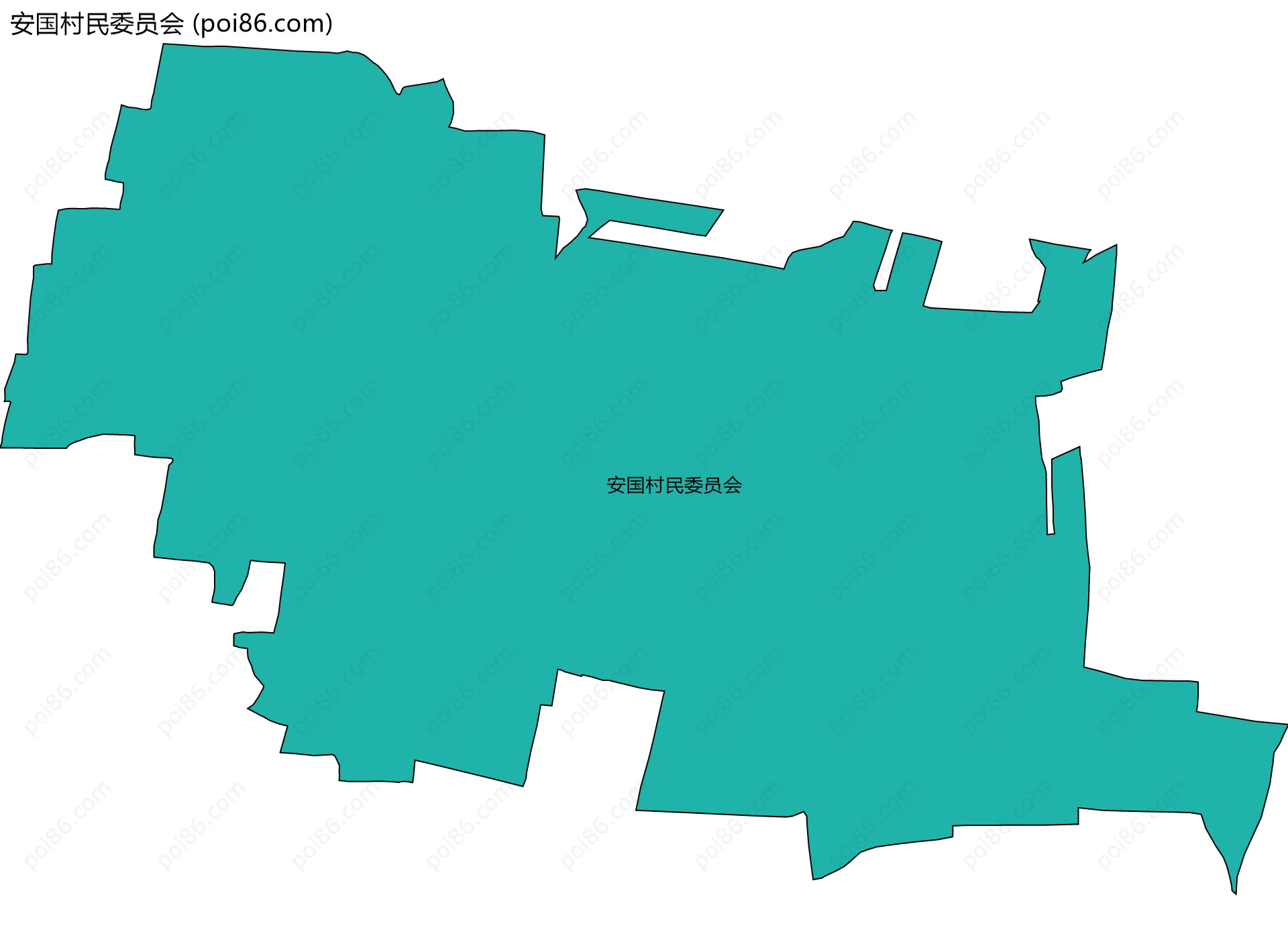 安国村民委员会边界地图