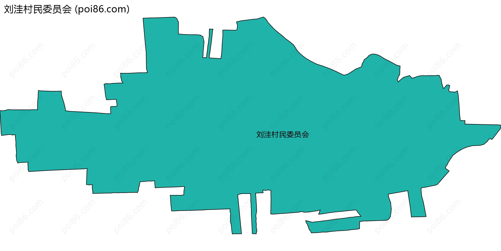 刘洼村民委员会边界地图