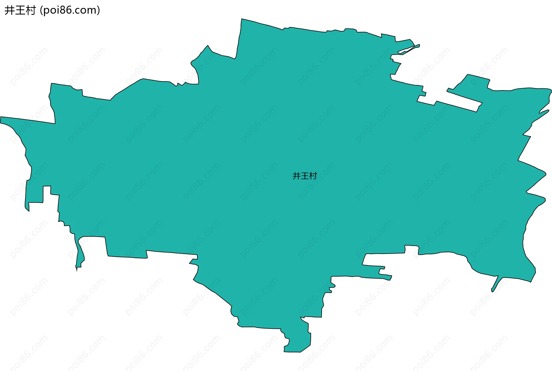 井王村边界地图