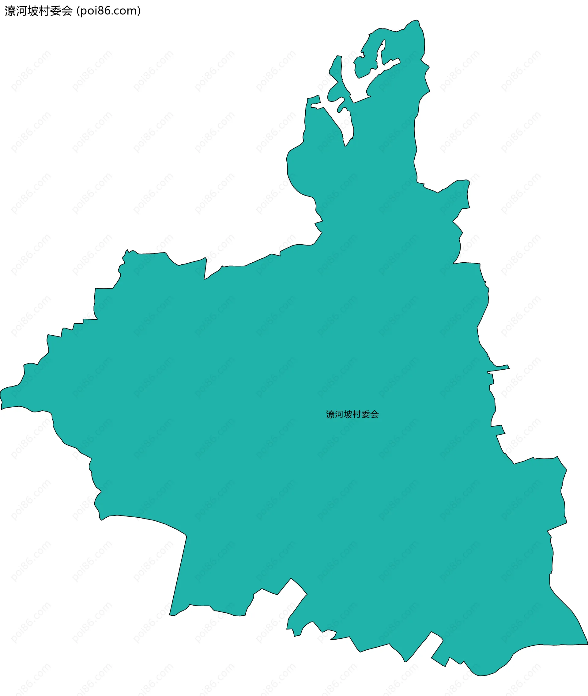 潦河坡村委会边界地图